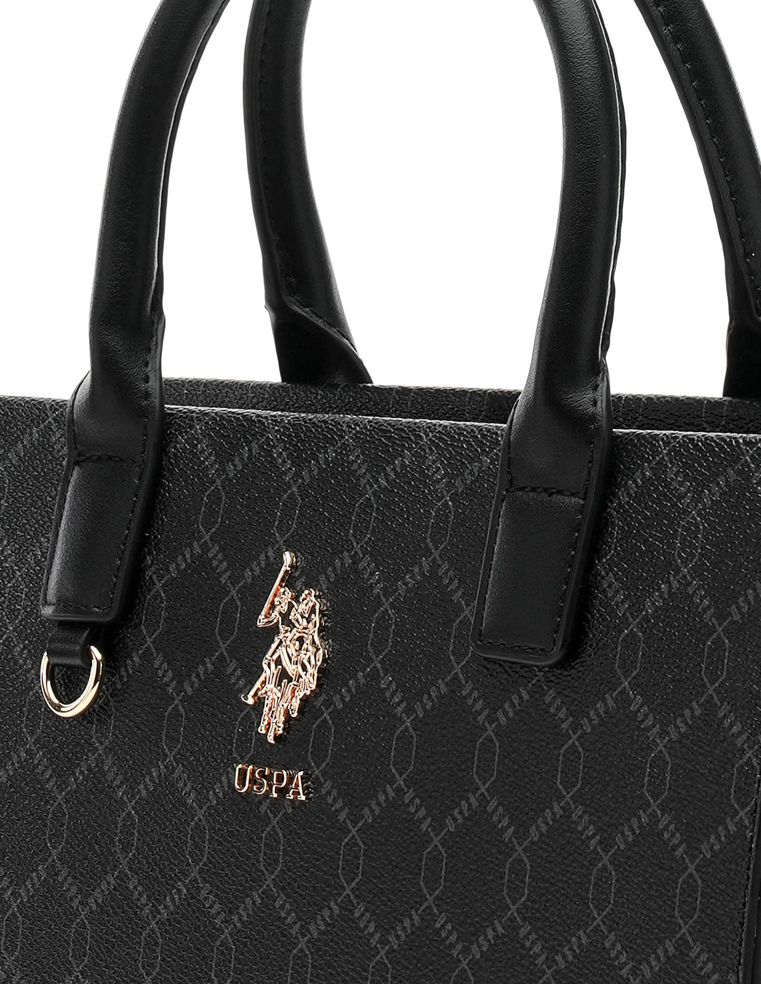 Scarlet Monogram Tote Handbag Black - U.S. POLO ASSN. | Large