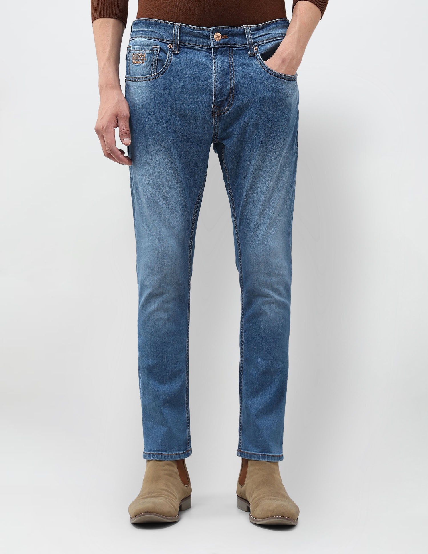 Henry Tapered Fit Blue Jeans Indigo - U.S. POLO ASSN. | Large