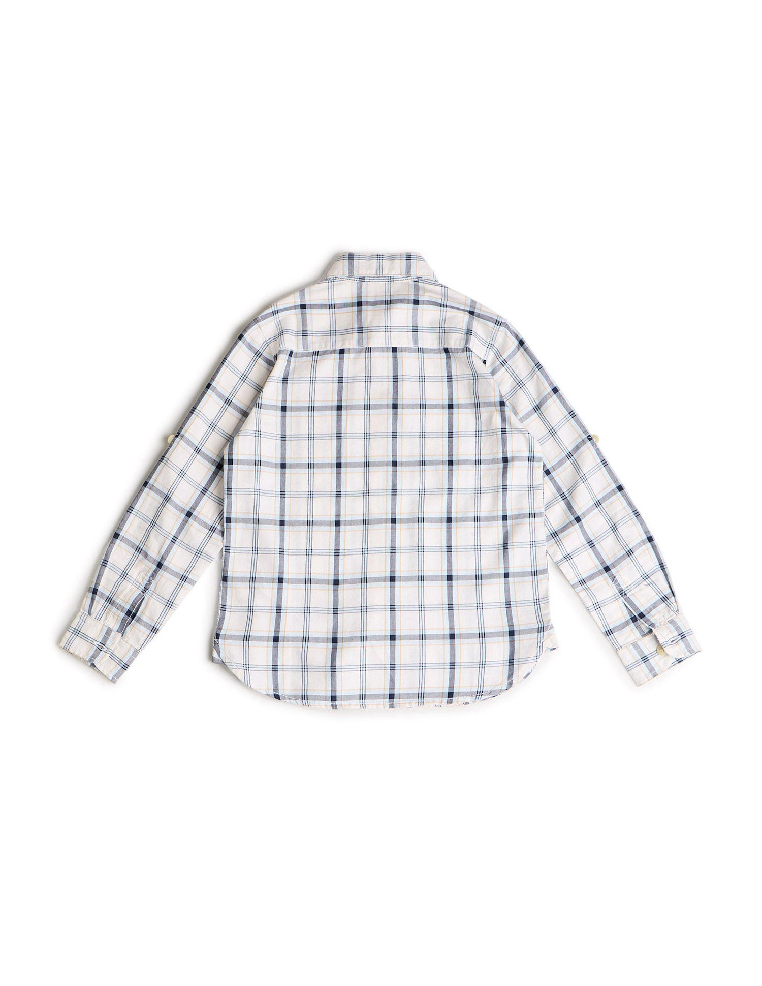 Boys Grid Tattersall Checked Regular Fit Shirt White - U.S. POLO ASSN. | Large