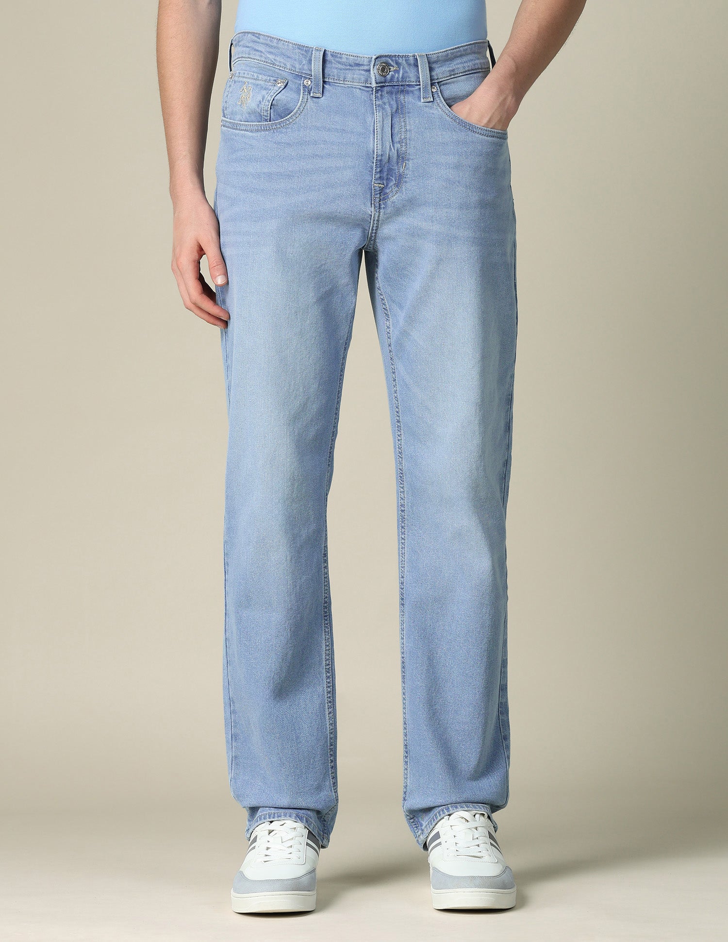 Shawn Relaxed Fit Blue Jeans Light Indigo - U.S. POLO ASSN. | Large