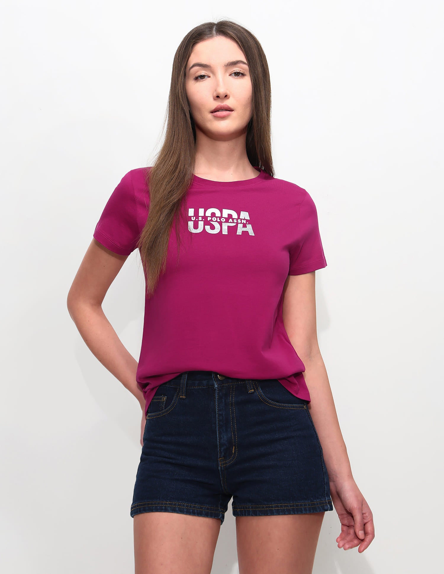 Regular Fit Brand Printed T-Shirt Purple - U.S. Polo Assn. India | Large