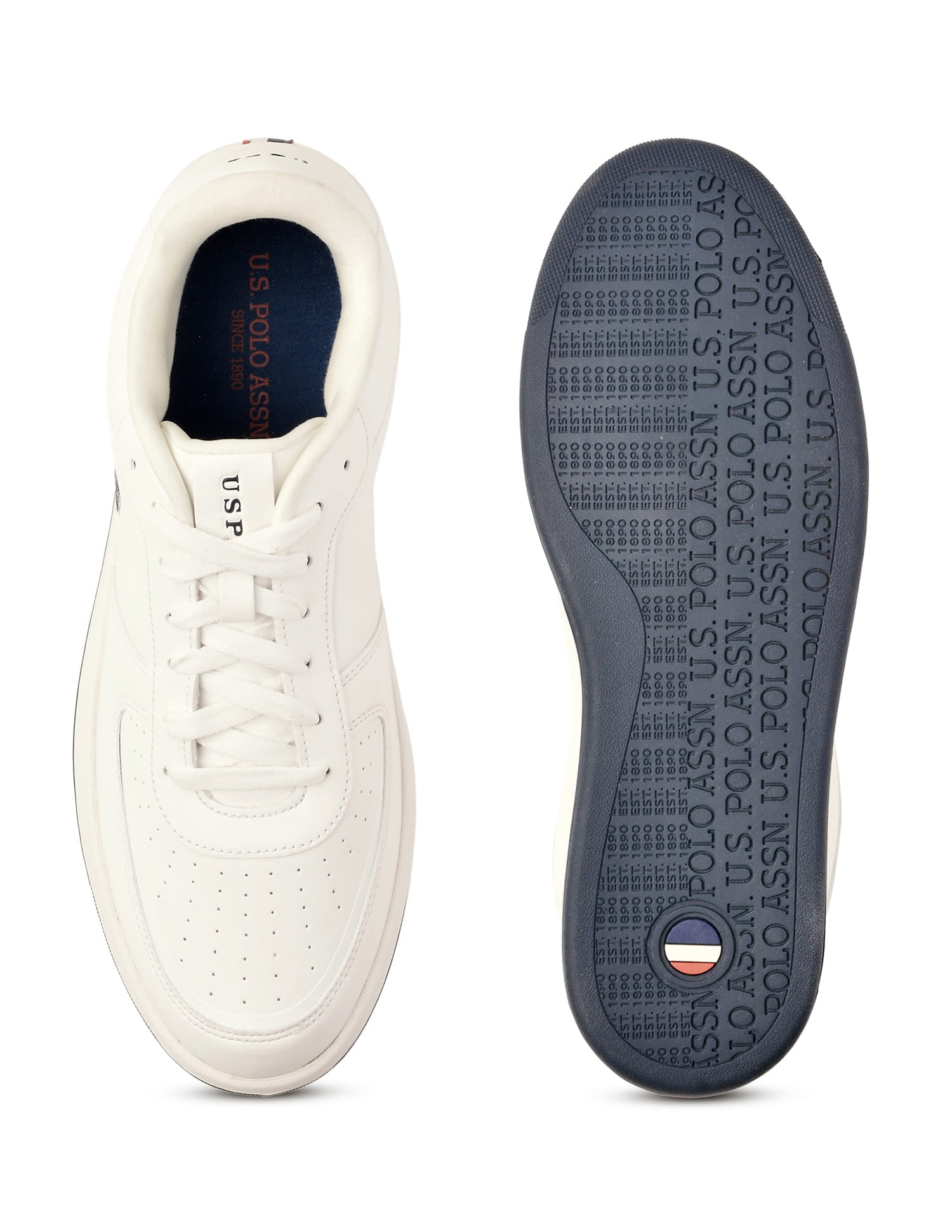Men Solid Rein 3.0 Sneakers Off White - U.S. Polo Assn. India | Large