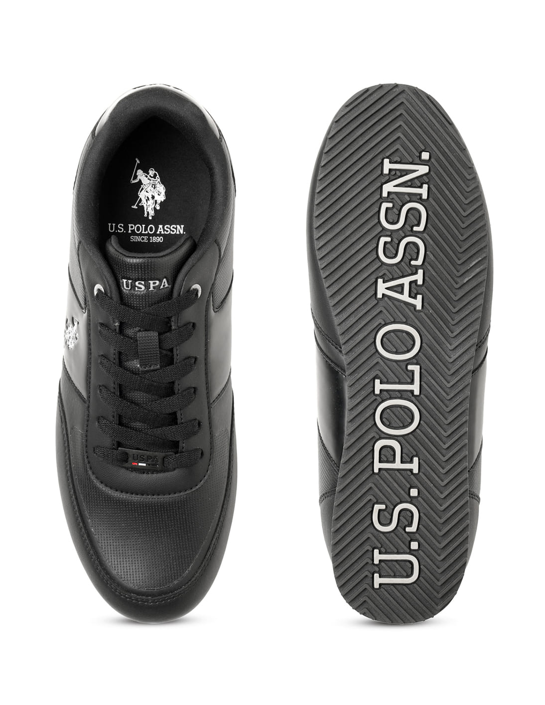 Men Marvin 2.0 Black Work Casuals Lace Up Shoes Black - U.S. Polo Assn. India | Large