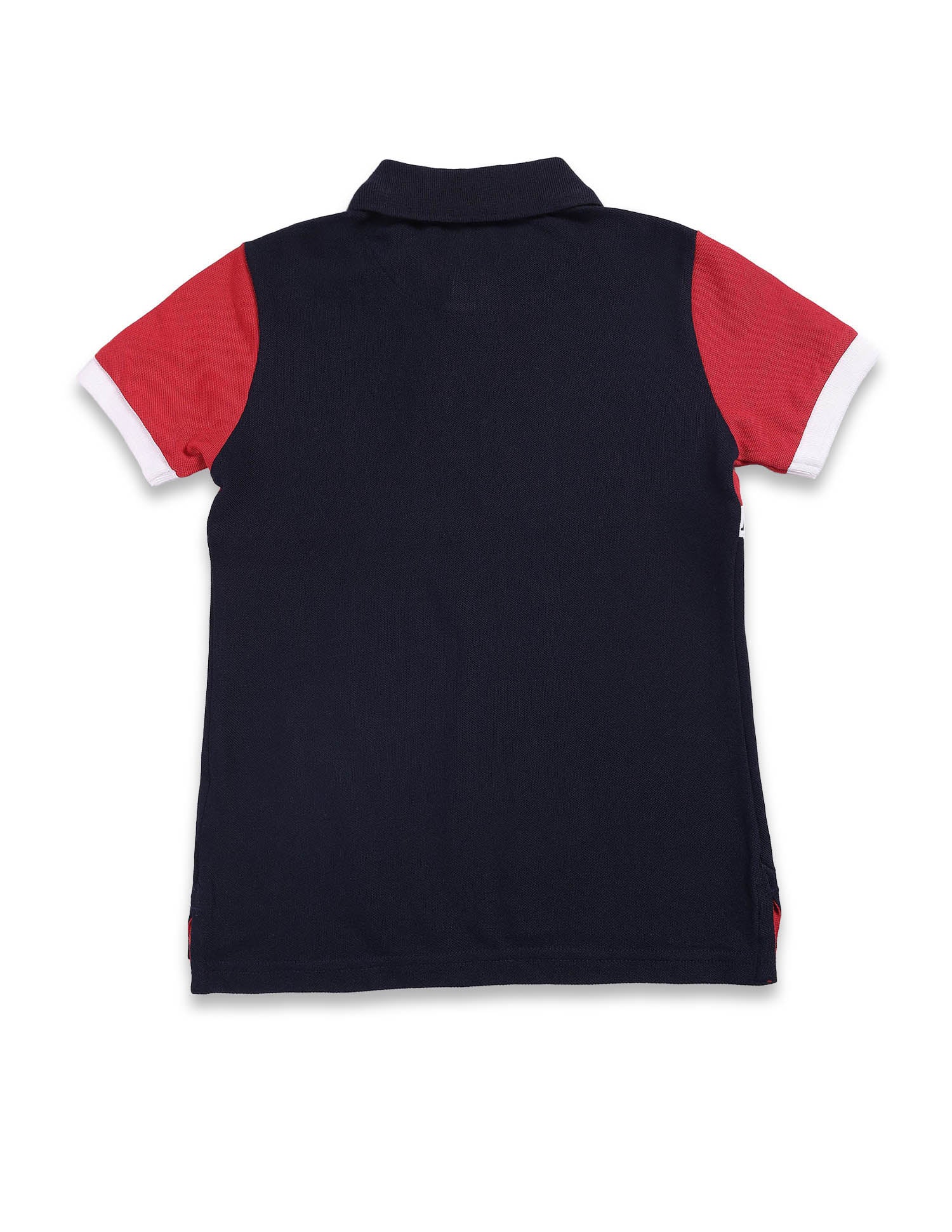 Boys Colour Block Polo Shirt Red and Navy - U.S. POLO ASSN. | Large