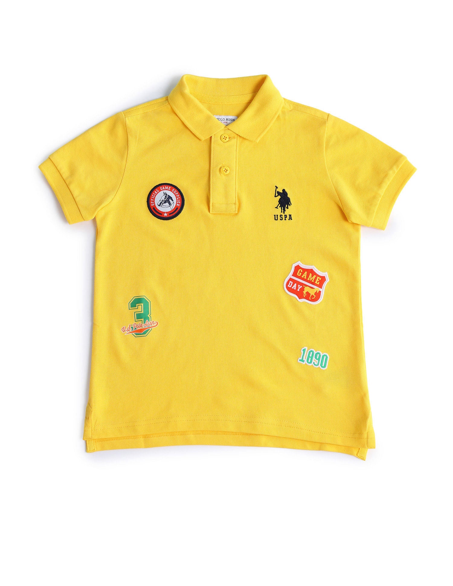 Regular fit Fabric Decoration Polo Shirt Yellow - U.S. Polo Assn. India | Large