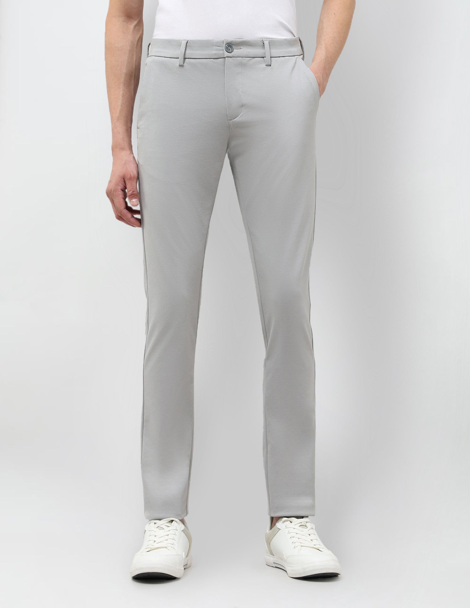 Mid Rise Slim Fit Trousers Grey - U.S. POLO ASSN. | Large