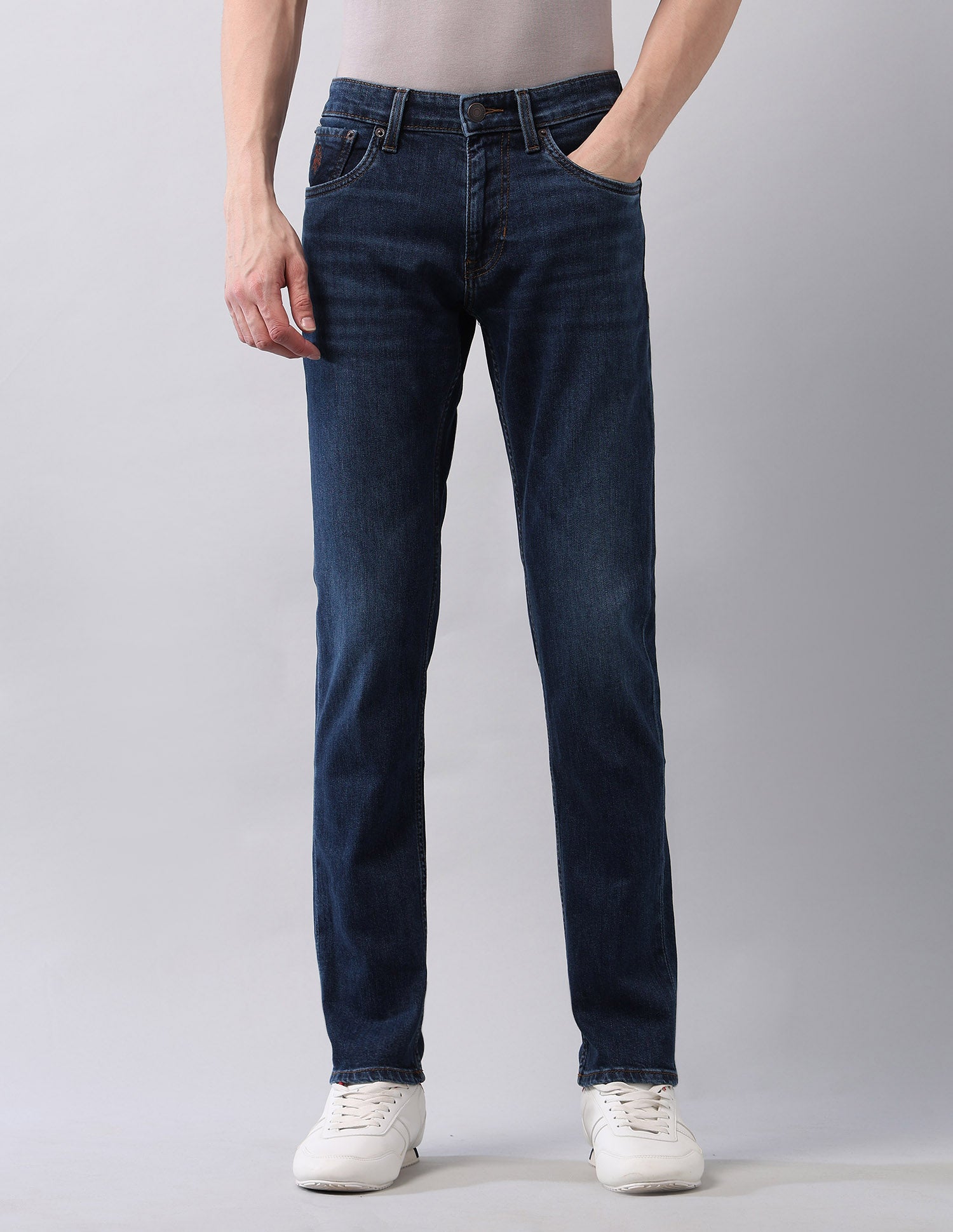 Brandon Slim Tapered Fit Blue Jeans Blue - U.S. POLO ASSN. | Large