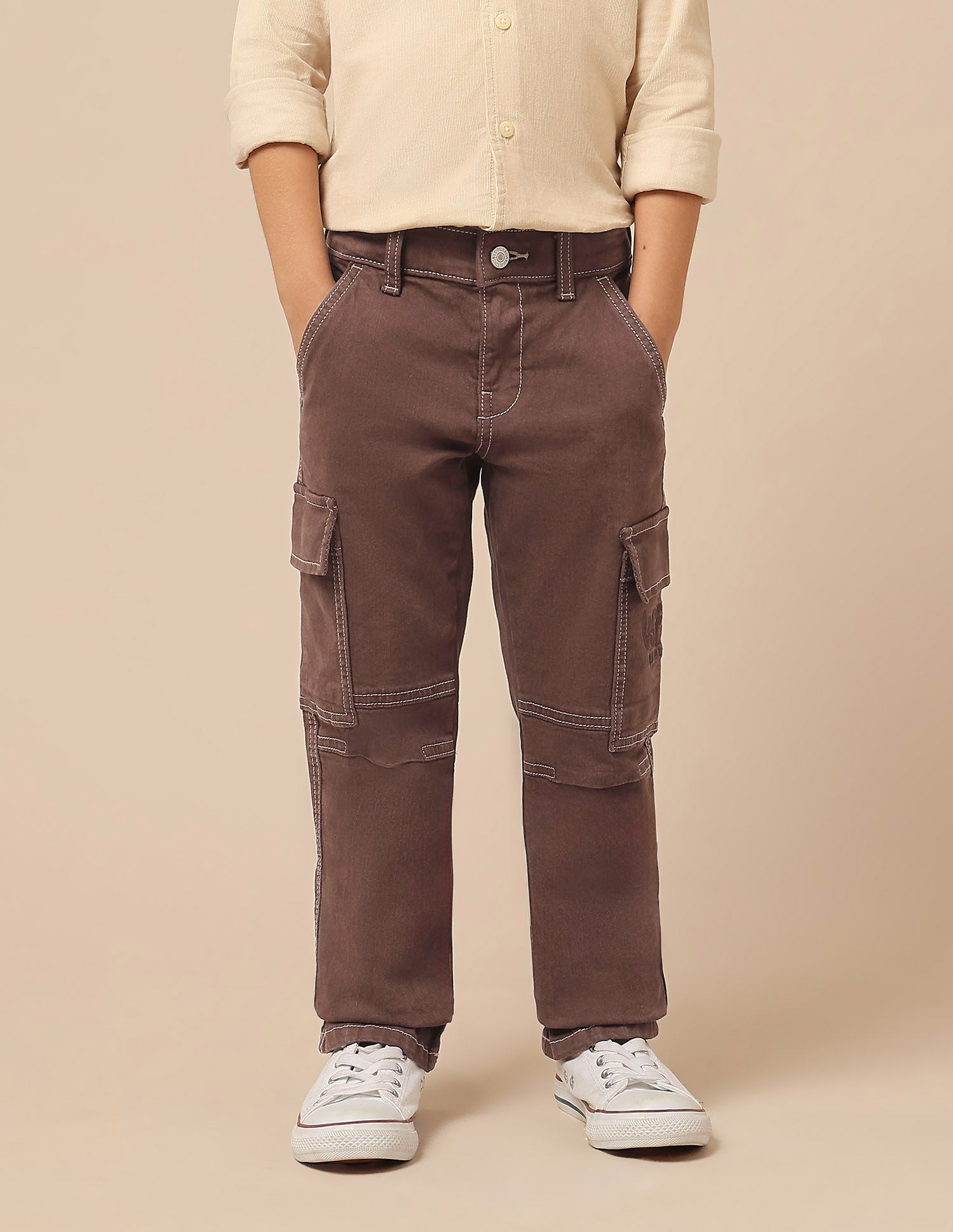 Boys Relaxed Fit Mid Rise Jeans Choco - U.S. POLO ASSN. | Large