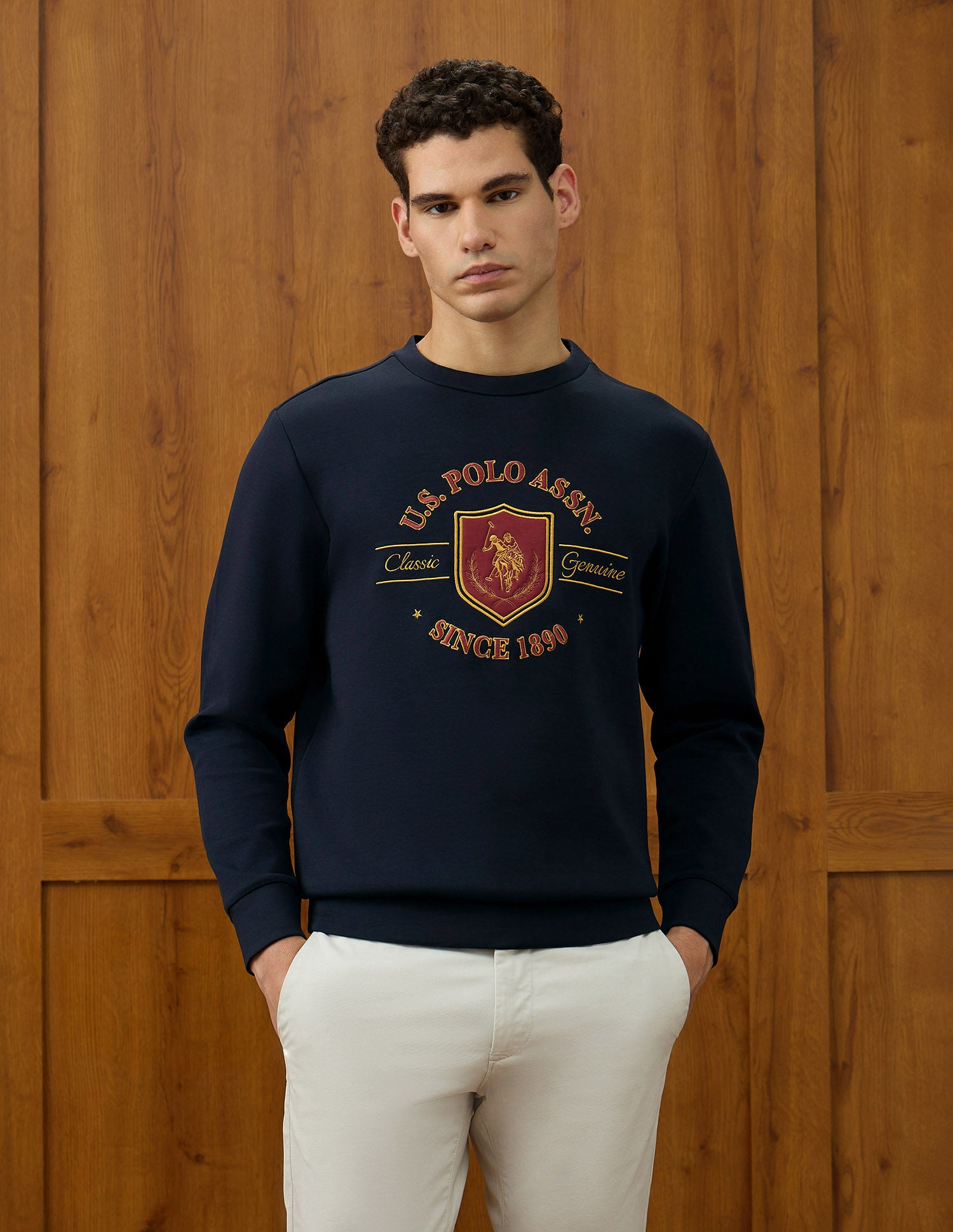 Regular Fit Equestrian Aisle Theater Sweatshirt Navy - U.S. POLO ASSN. | Large