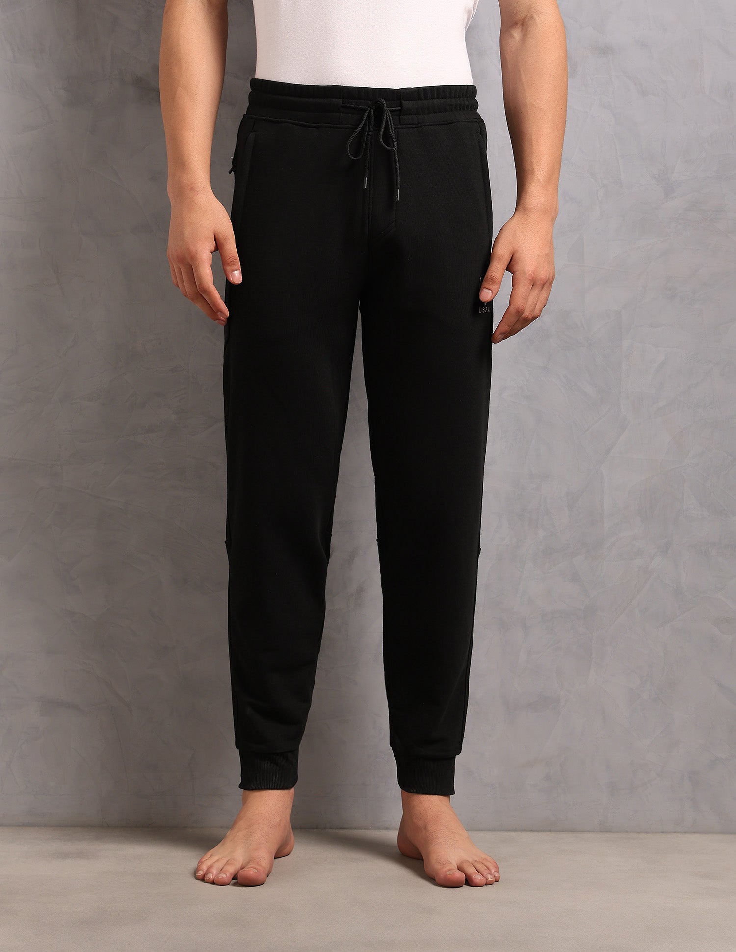 Cotton Terry OJ009 Lounge Jogger - Pack Of 1 Black - U.S. POLO ASSN. | Large