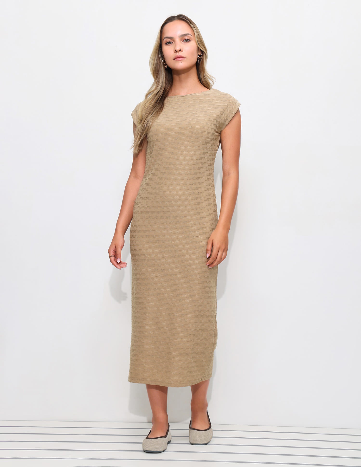 Textured Regular Fit Dress Brown - U.S. Polo Assn. India | Large