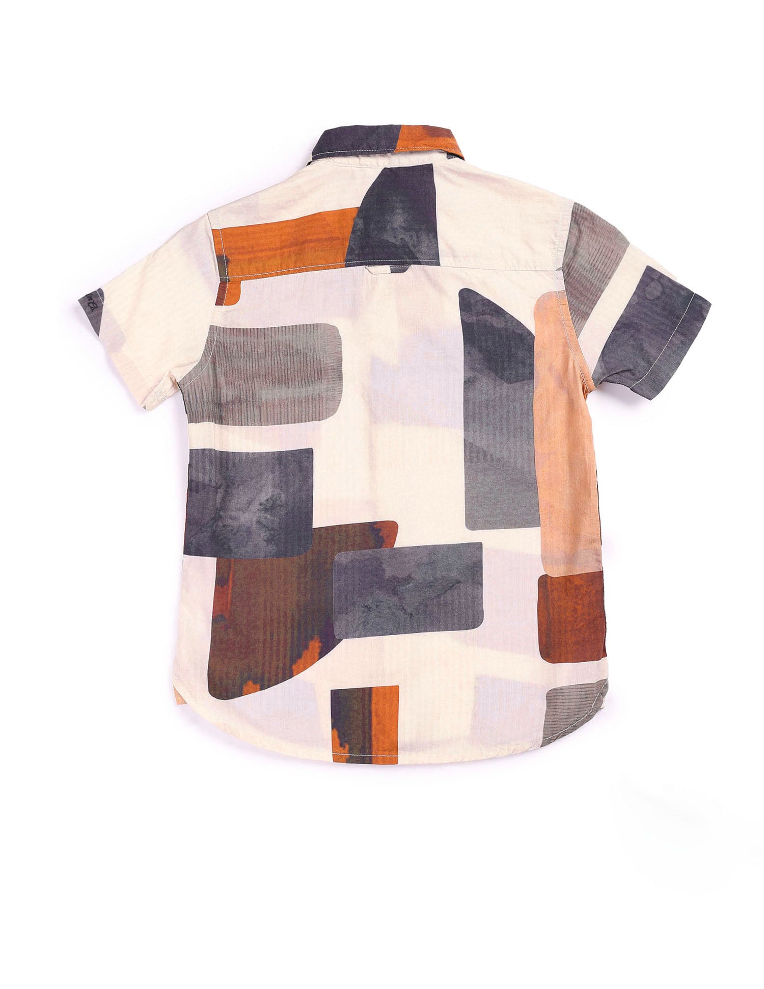 Boys Regular Fit Abstract Printed Shirt Cream - U.S. Polo Assn. India | Large