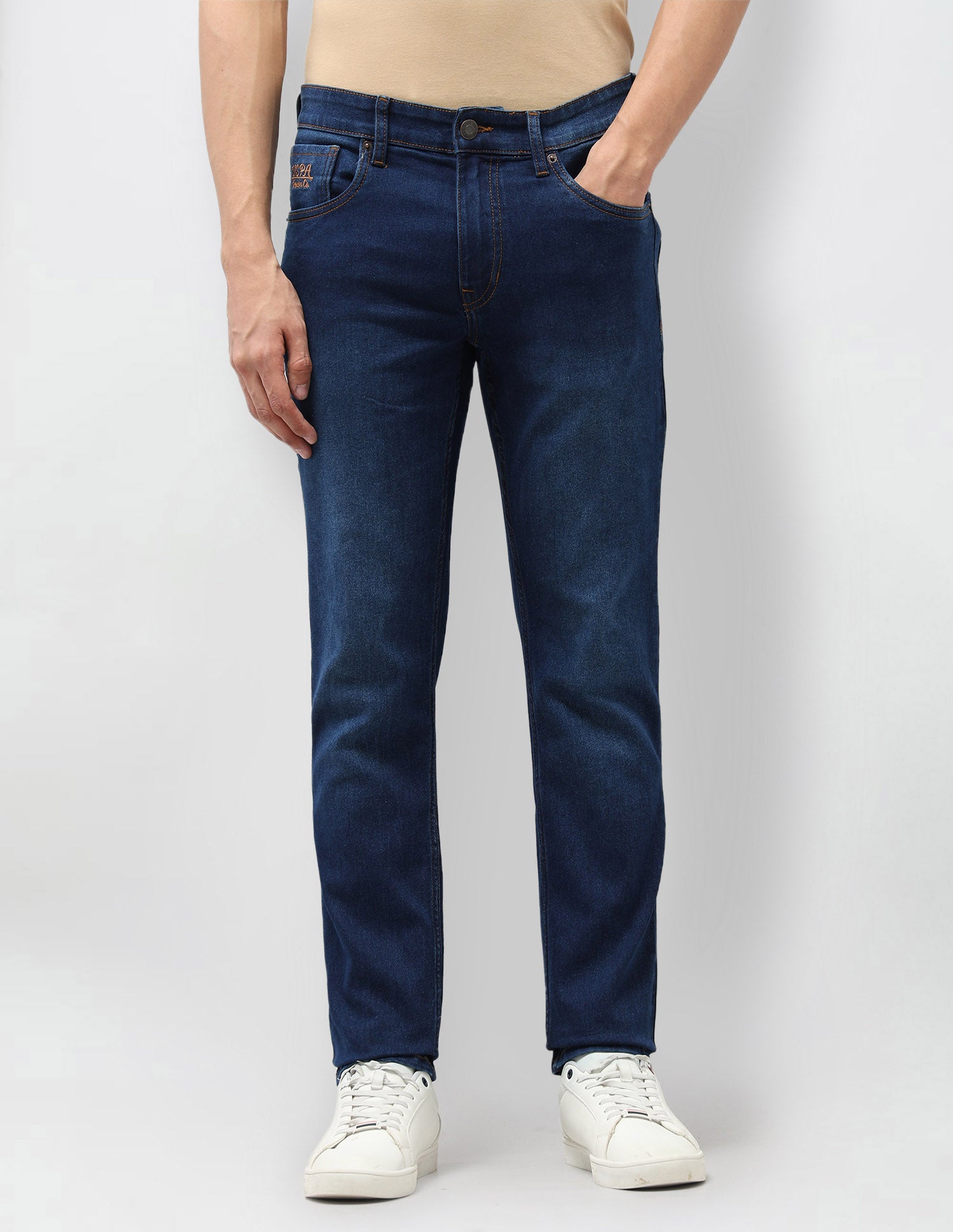 Brandon Slim Tapered Fit Blue Jeans Blue - U.S. Polo Assn. India | Large