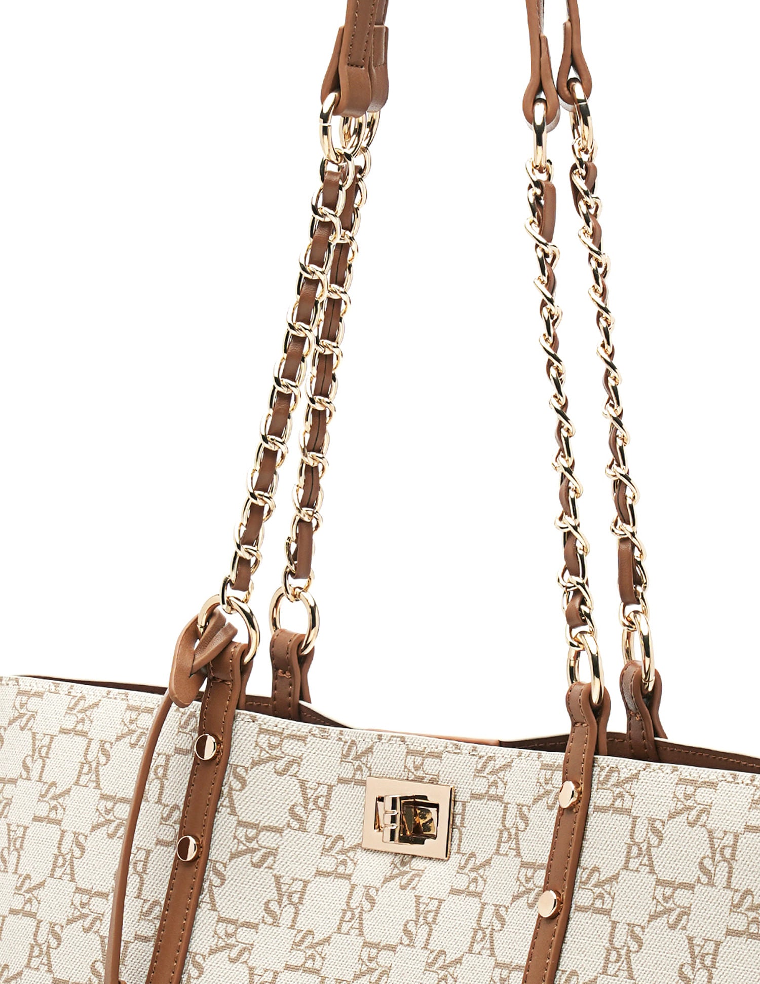 Kylie Monogram Tote Bag Off White - U.S. POLO ASSN. | Large