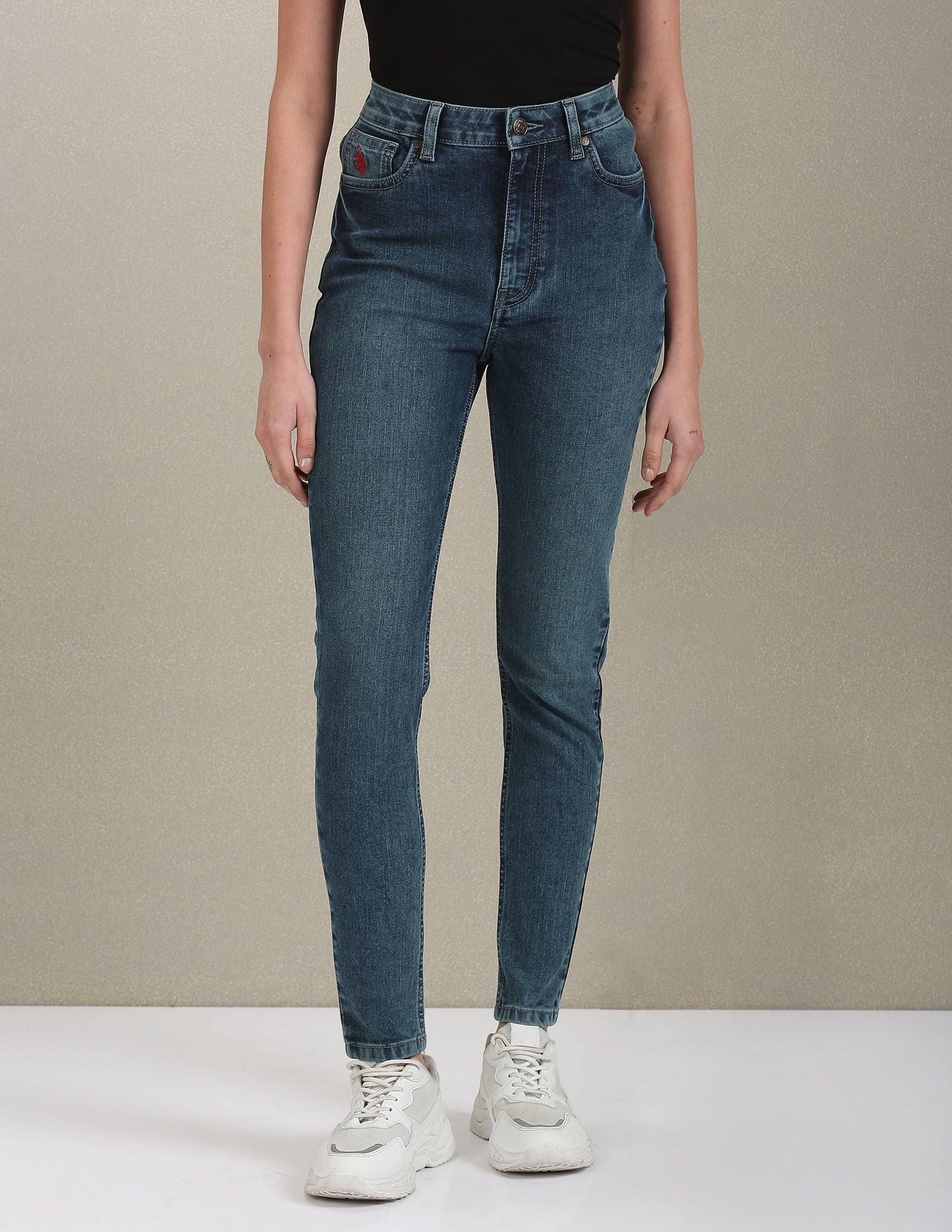 Super Skinny High Rise Jeans Blue - U.S. POLO ASSN. | Large