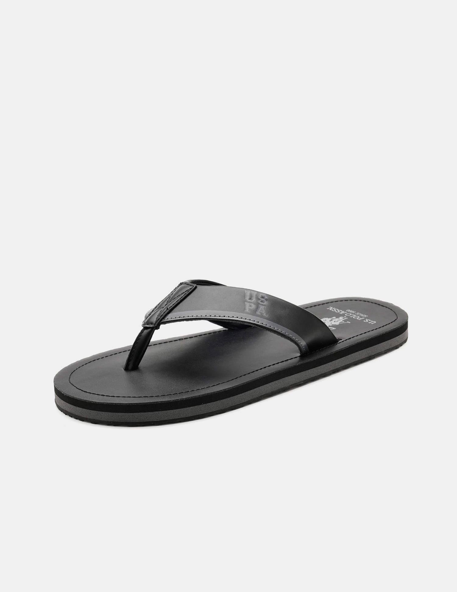 Men V-Strap Jane Flip Flops Black - U.S. Polo Assn. India | Large
