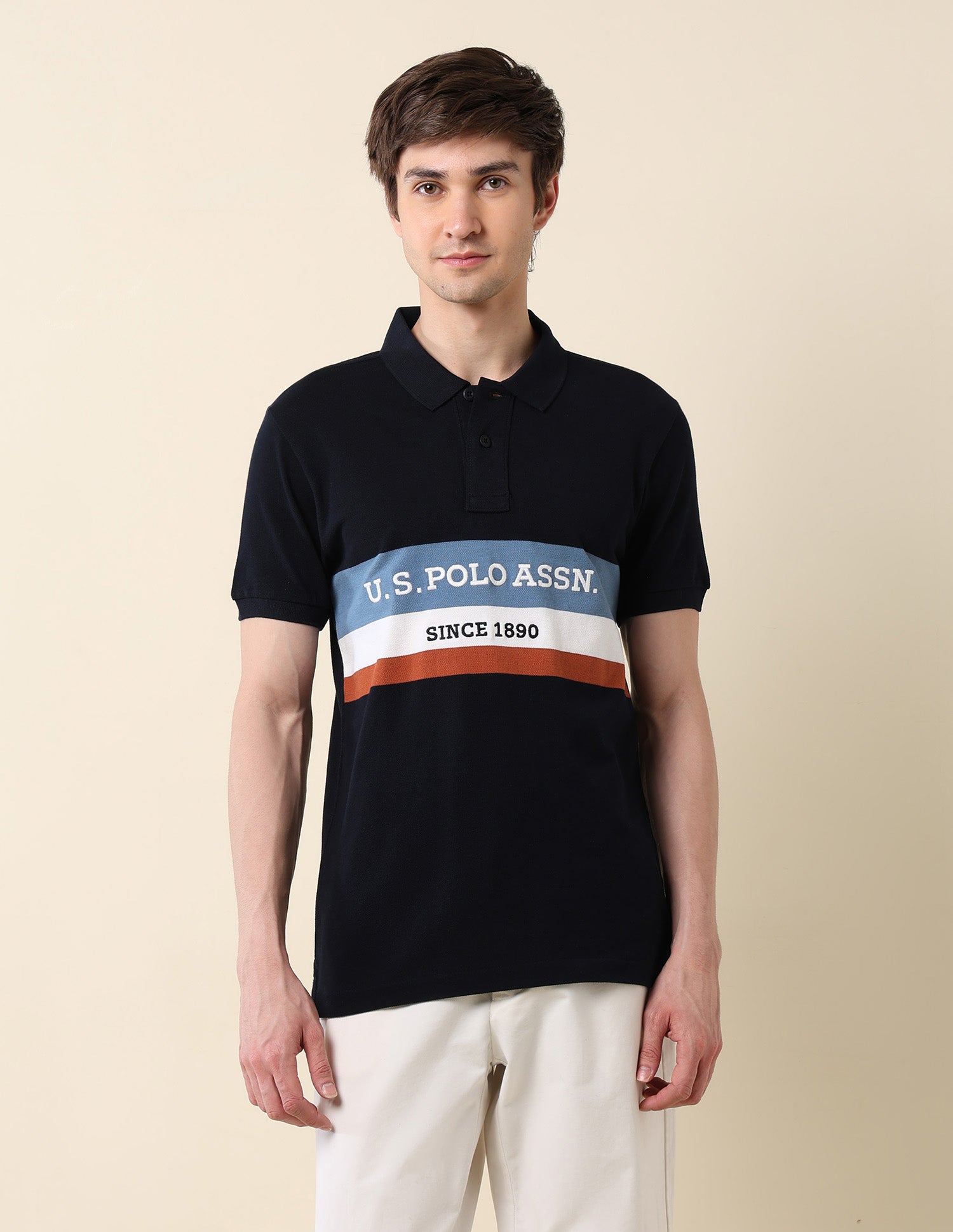 Brand Embroidered Classic Polo Shirt Navy - U.S. POLO ASSN. | Large