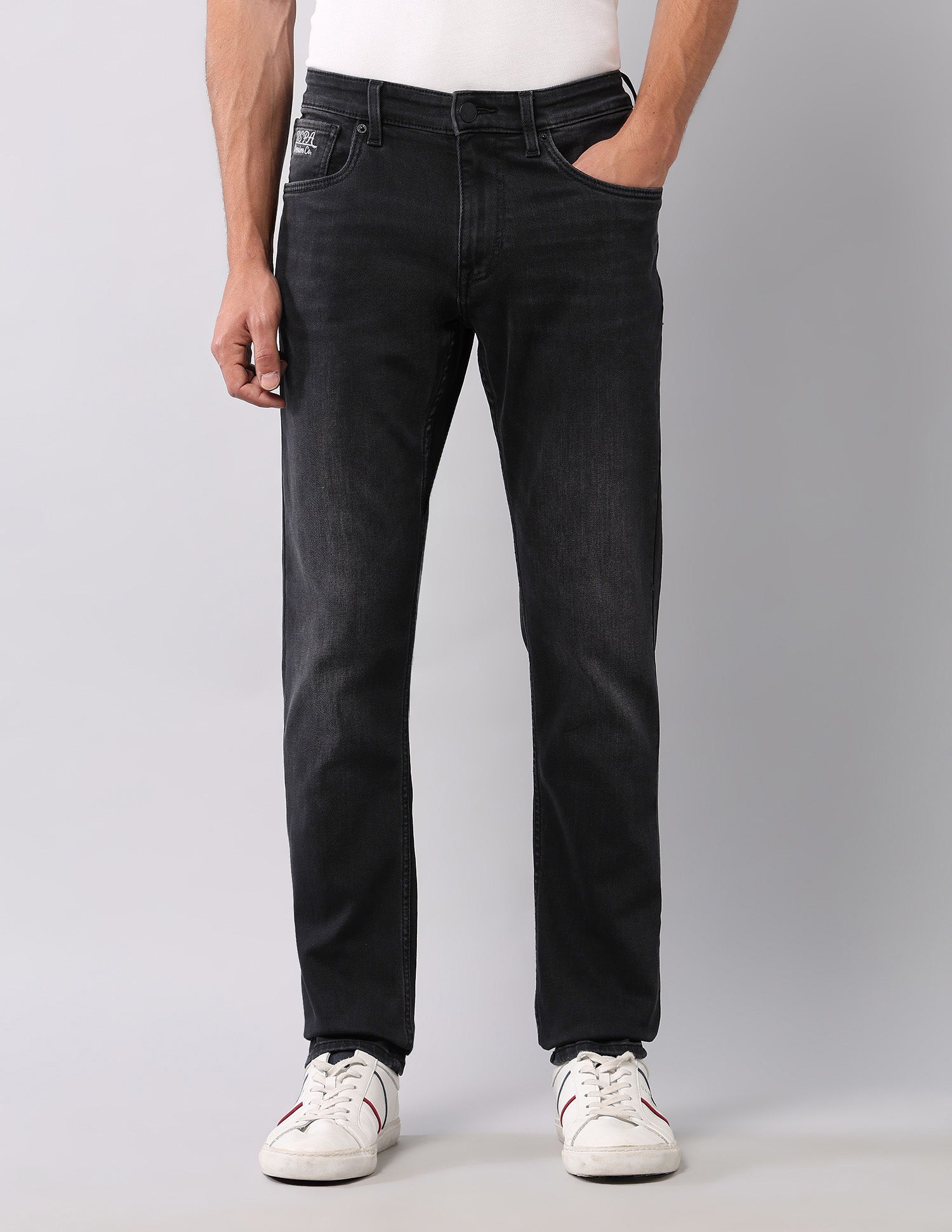 Brandon Slim Tapered Fit Black Jeans Black - U.S. POLO ASSN. | Large