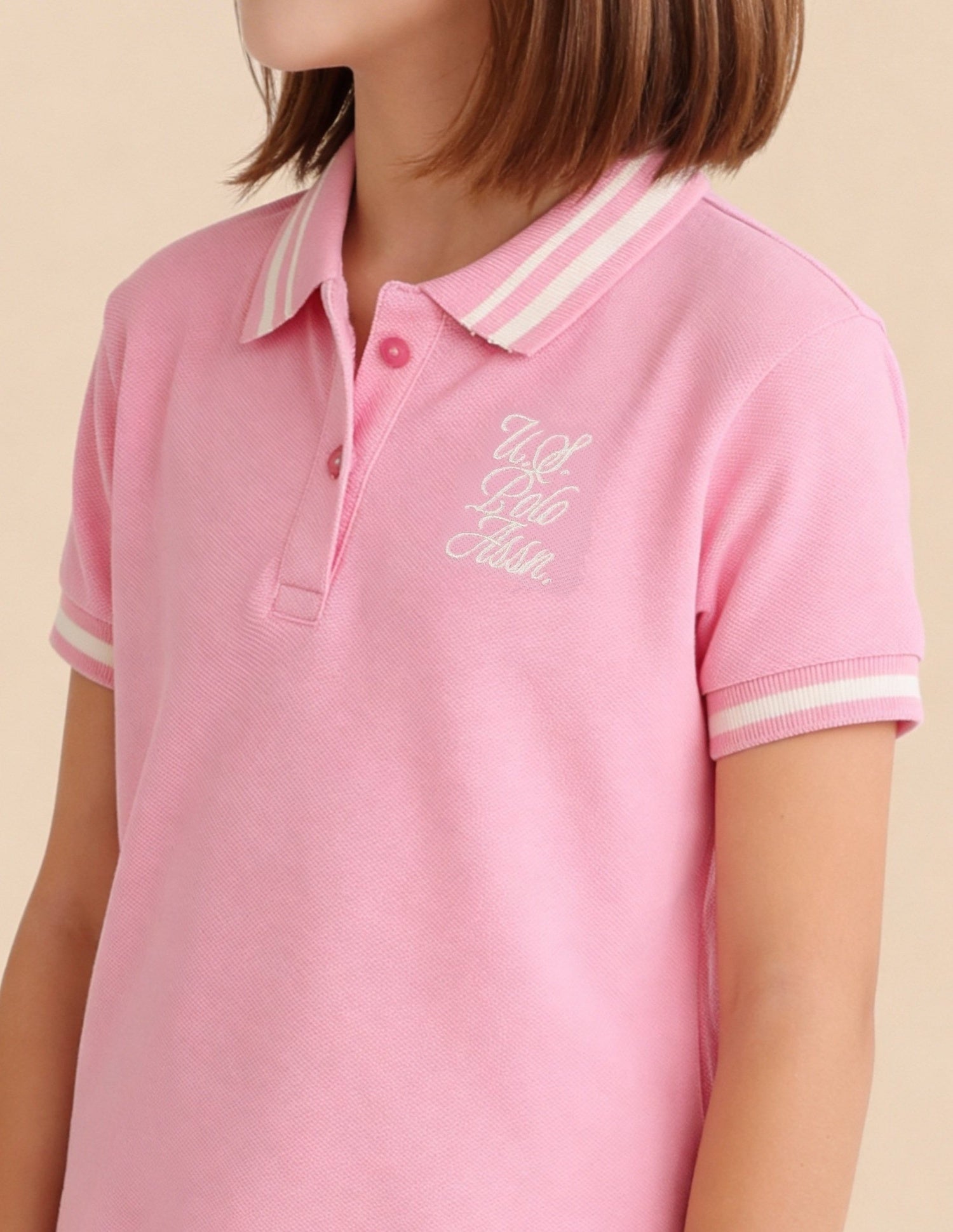 Solid Regular Fit Top Pink - U.S. Polo Assn. India | Large