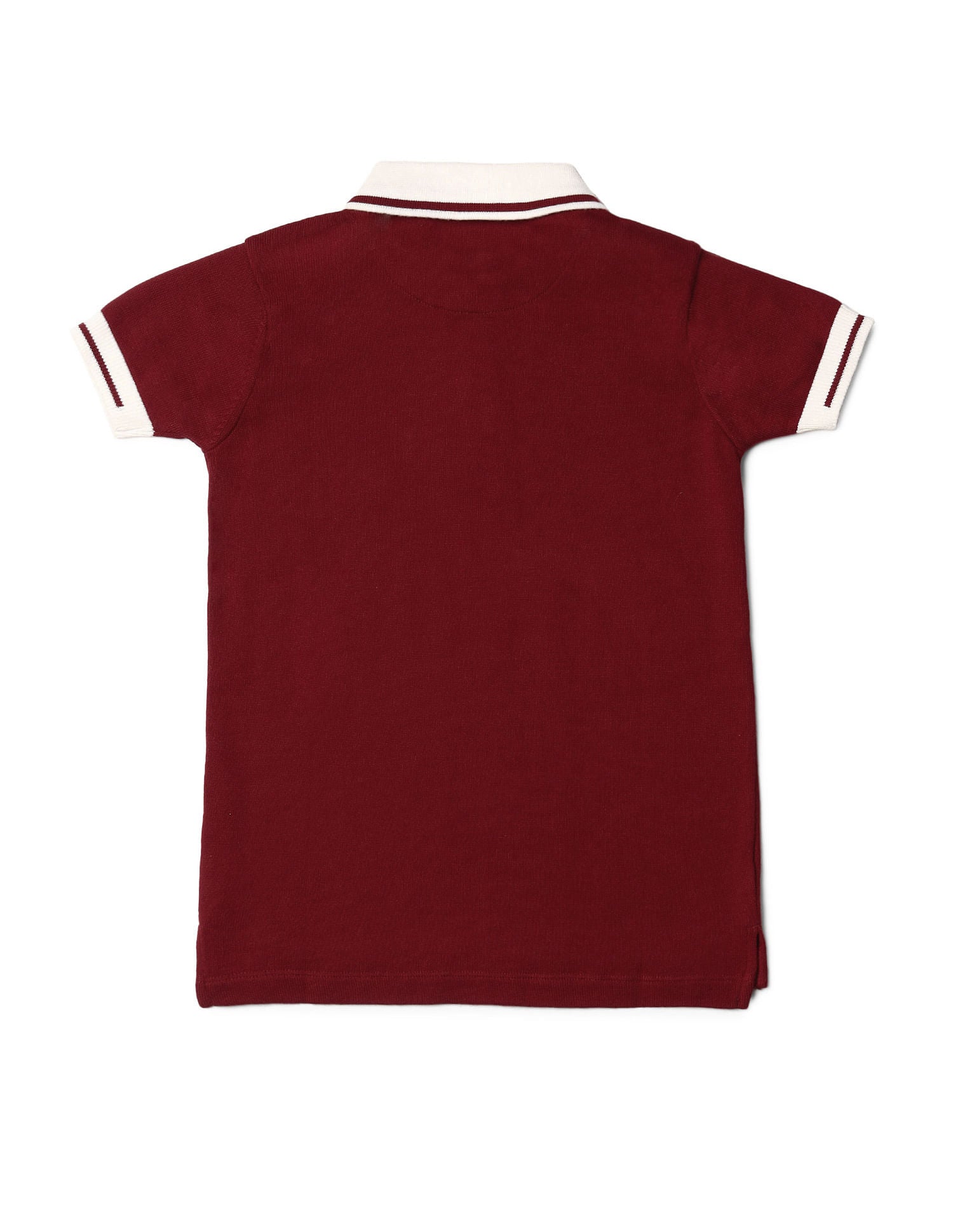Boys Striped Regular Fit Polo Shirt Maroon - U.S. Polo Assn. India | Large