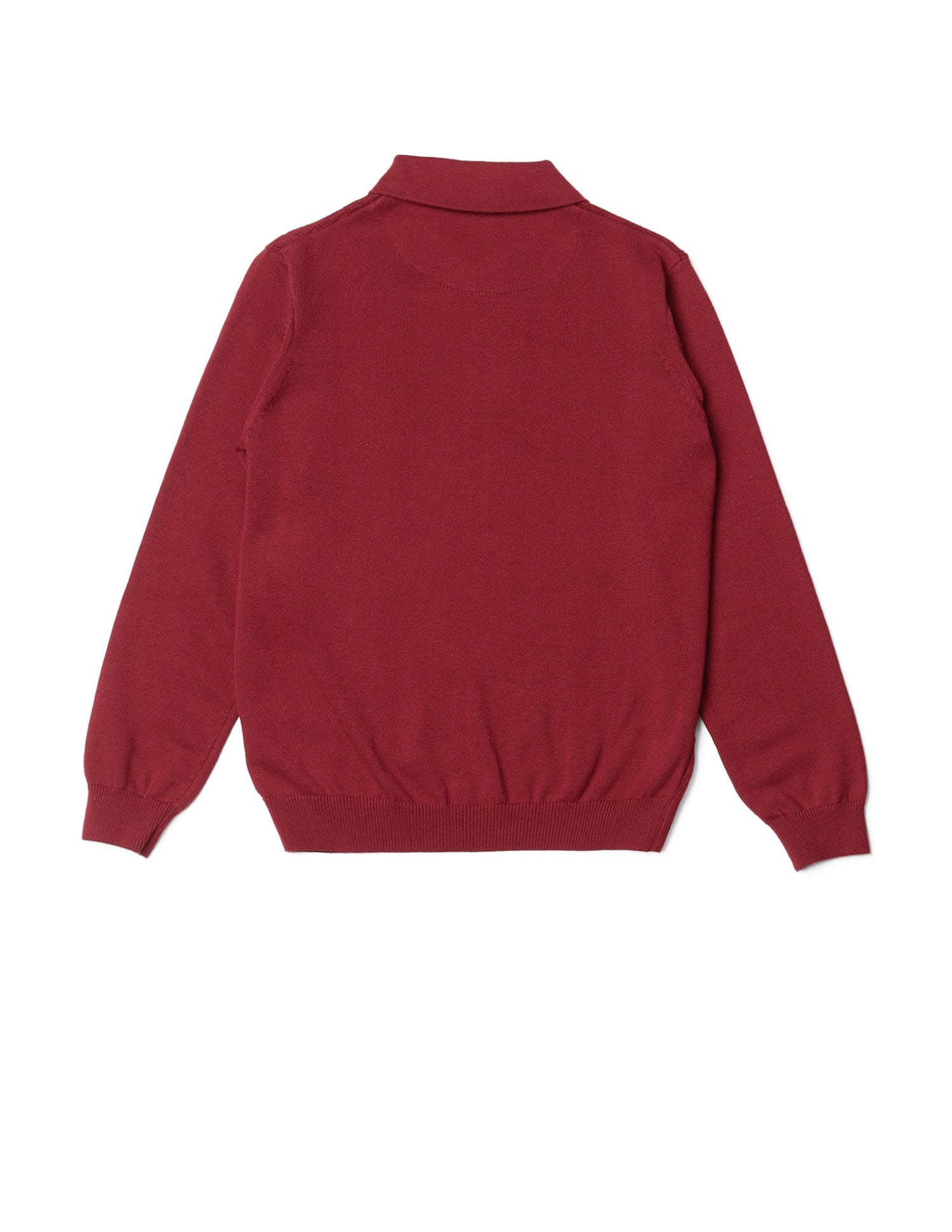 Boys Textured Regular Fit Sweater Maroon - U.S. POLO ASSN. | Large