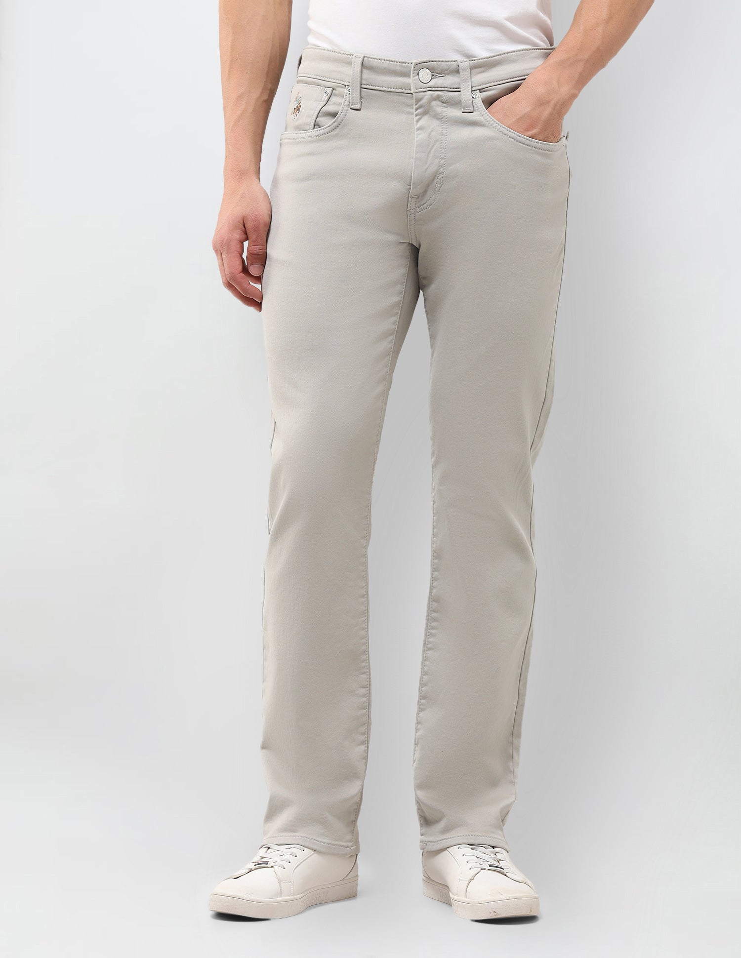 Harold Slim Straight Grey Jeans Grey - U.S. Polo Assn. India | Large