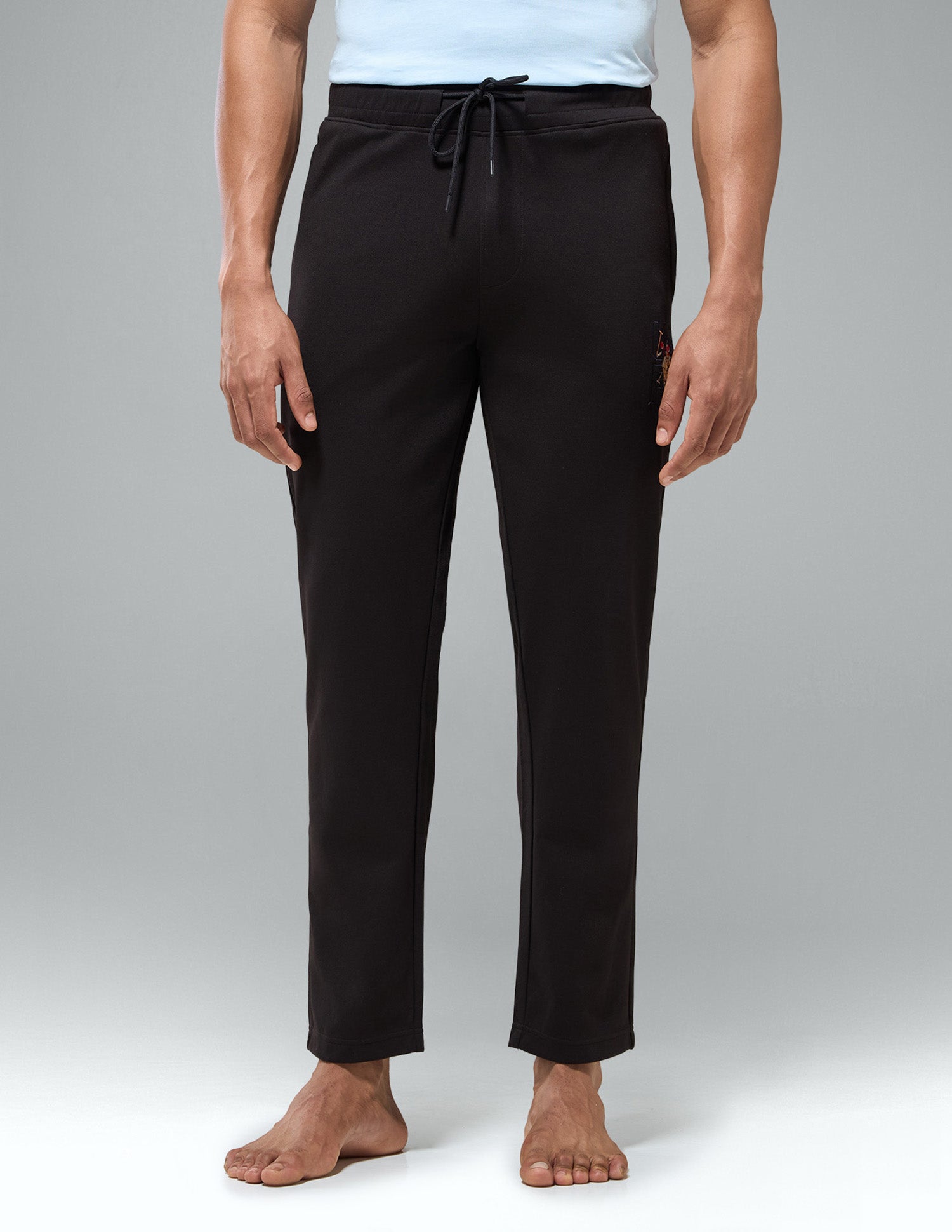 Relaxed Fit Mid Rise OR009 Track Pants Black - U.S. Polo Assn. India | Large