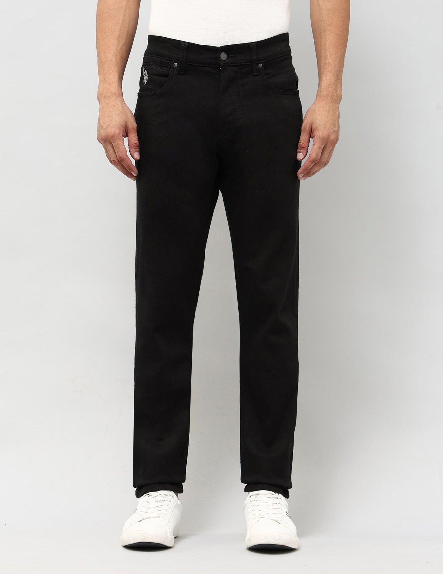 Brandon Slim Tapered Fit Black Jeans Black - U.S. POLO ASSN. | Large