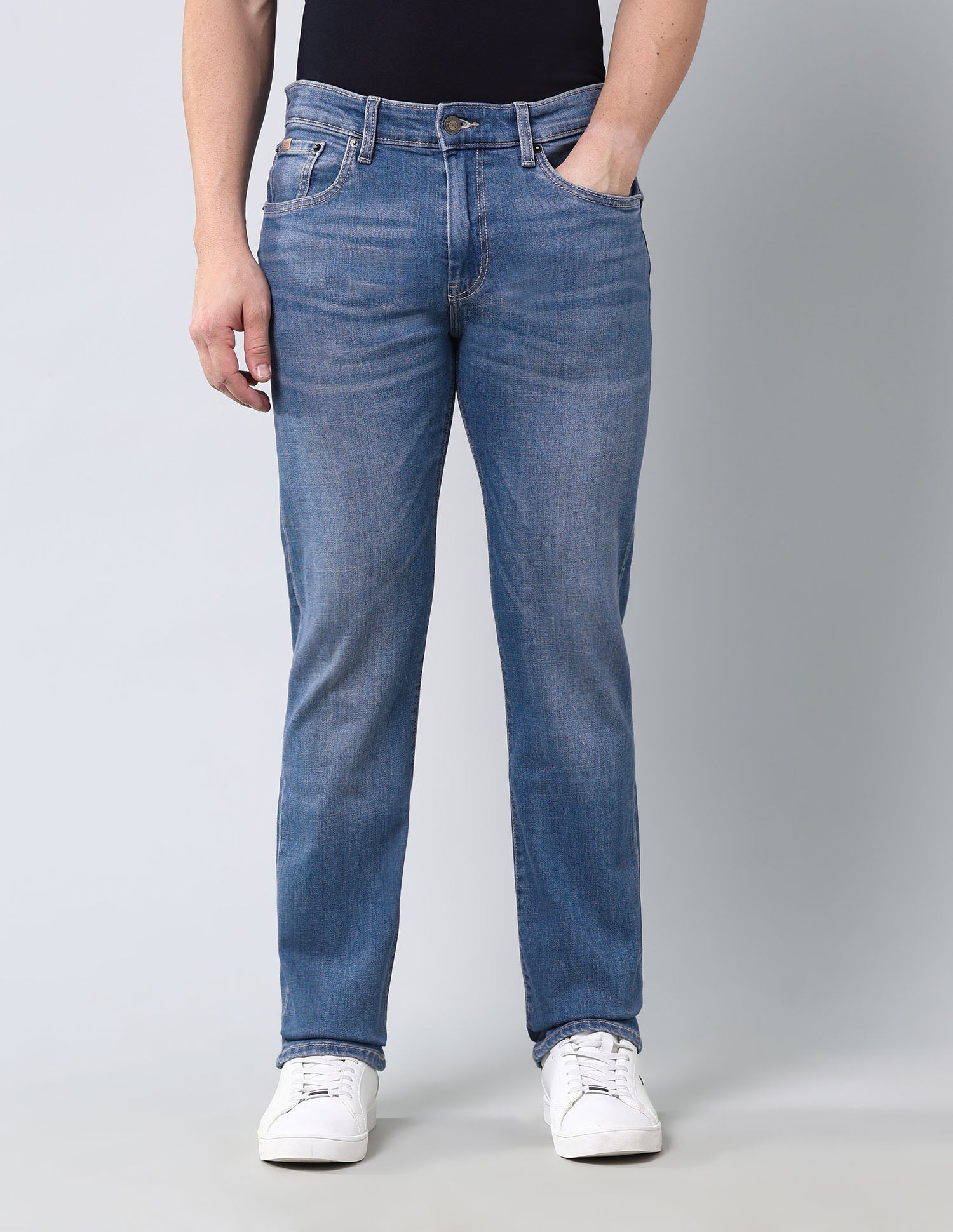 Mid Rise Harold Slim Straight Fit Jeans Blue - U.S. Polo Assn. India | Large