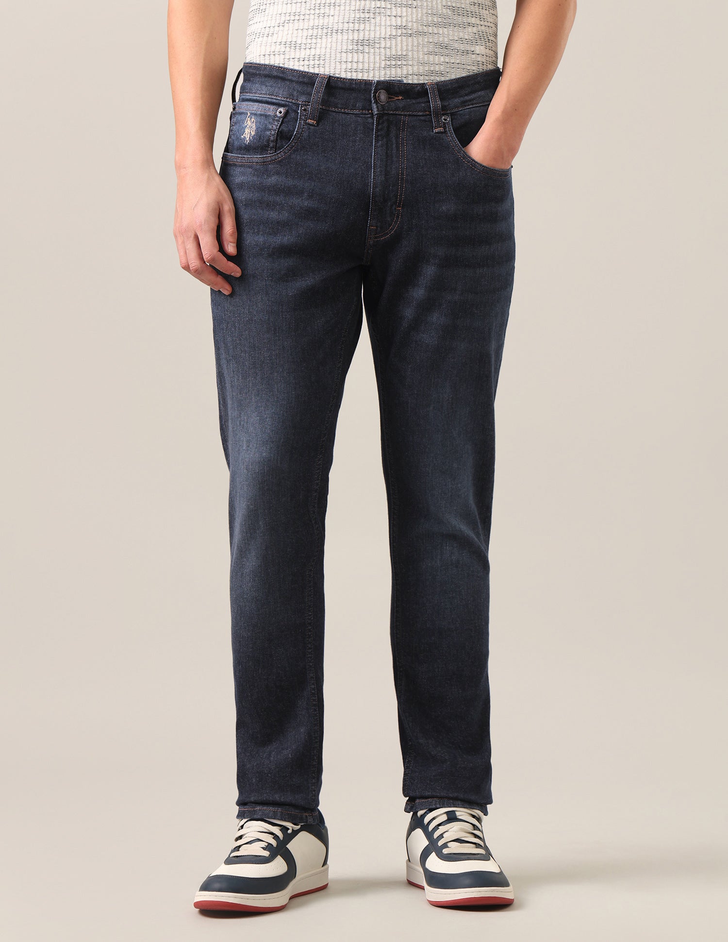 Brandon Slim-Tapered Fit Blue Jeans Blue - U.S. Polo Assn. India | Large