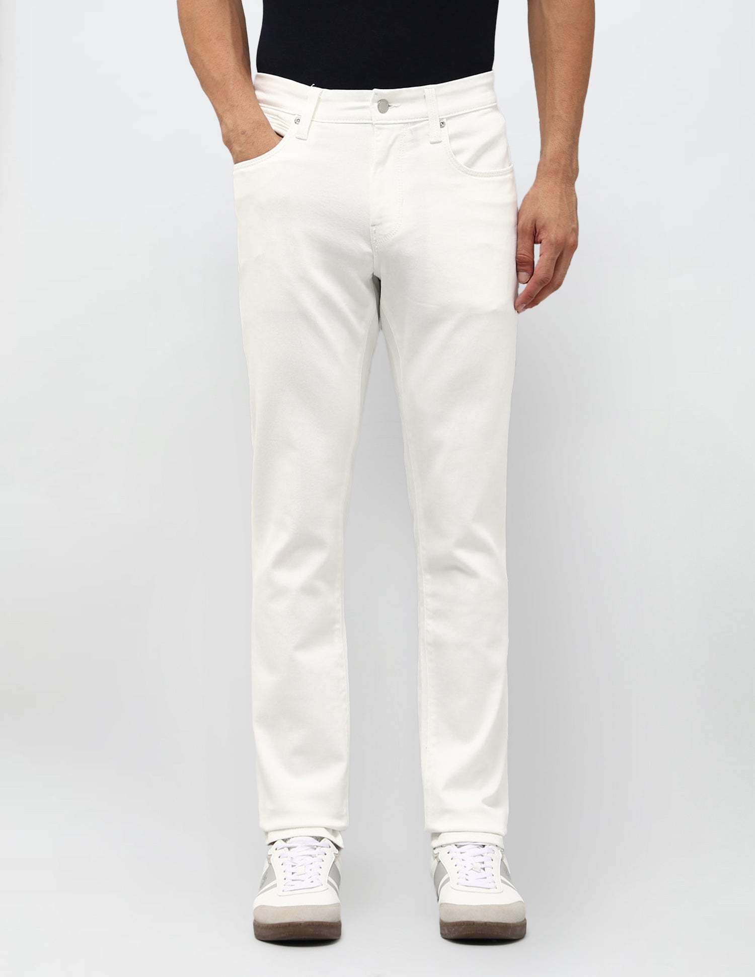 Brandon Slim Tapered Fit White Jeans White - U.S. POLO ASSN. | Large