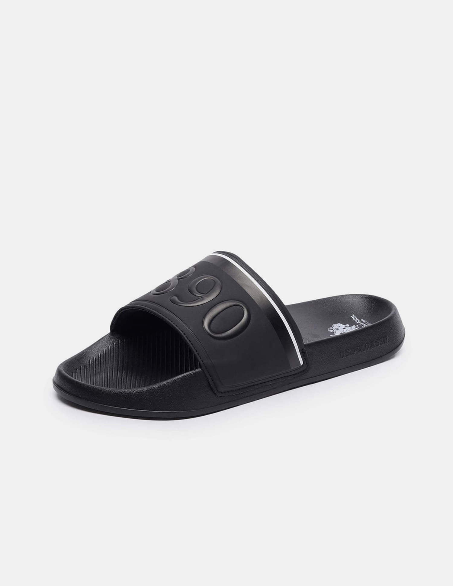 Men Typographic Kohana Sliders Black - U.S. Polo Assn. India | Large