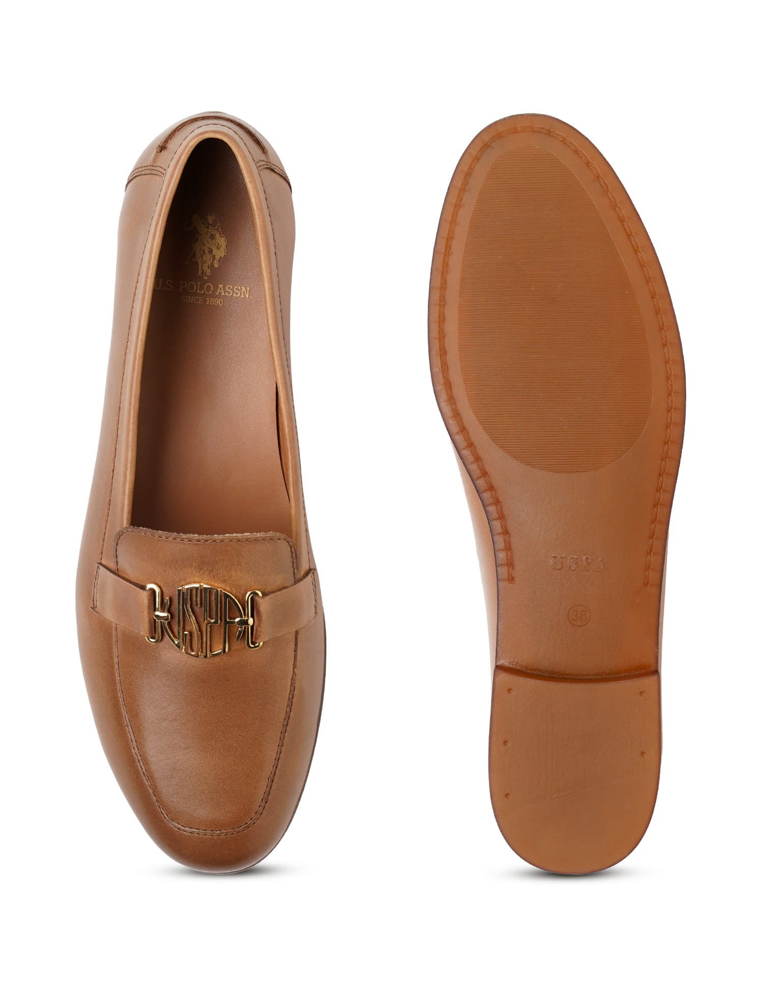 Holly Tan Loafers Tan - U.S. Polo Assn. India | Large
