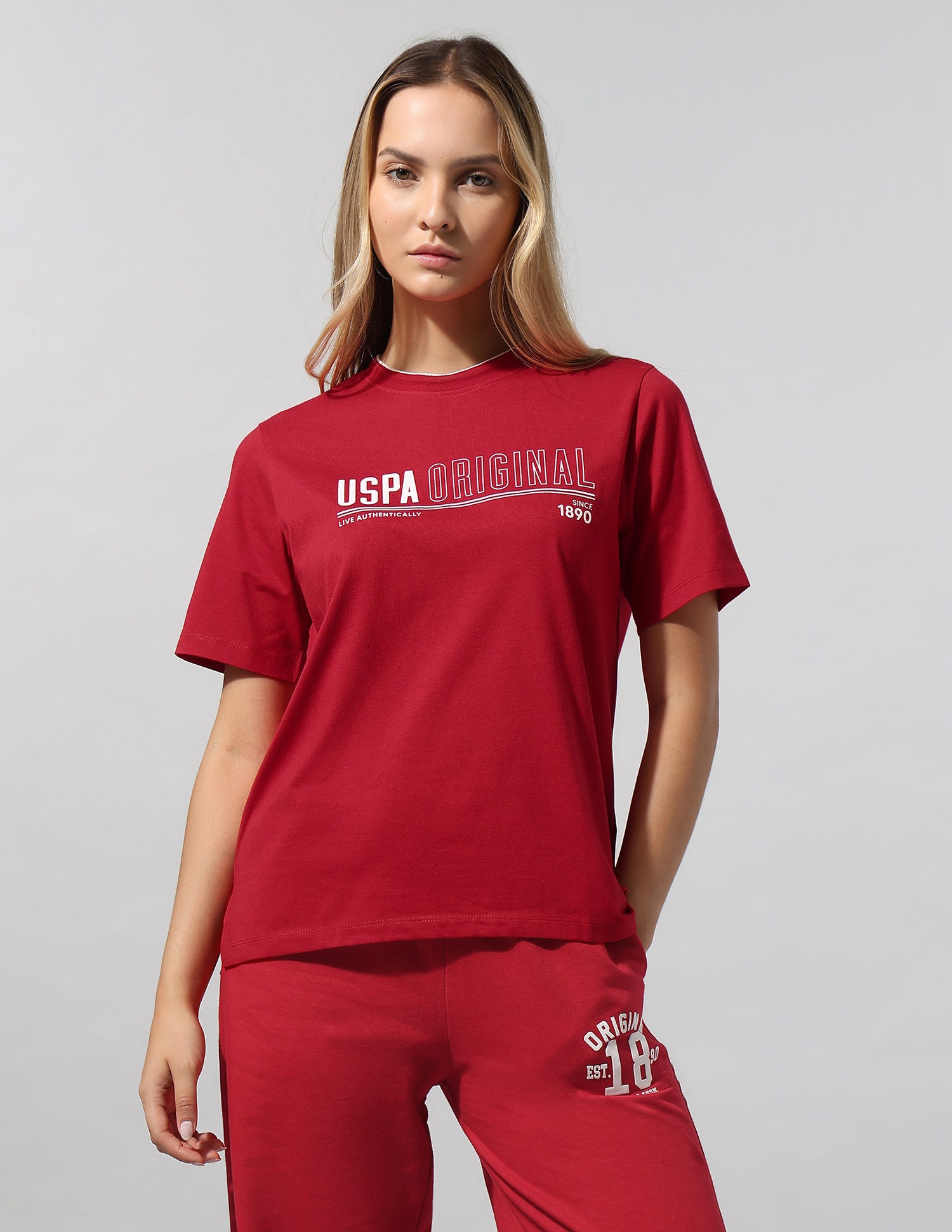 Shrunken Regular Fit T-Shirt Red - U.S. Polo Assn. India | Large