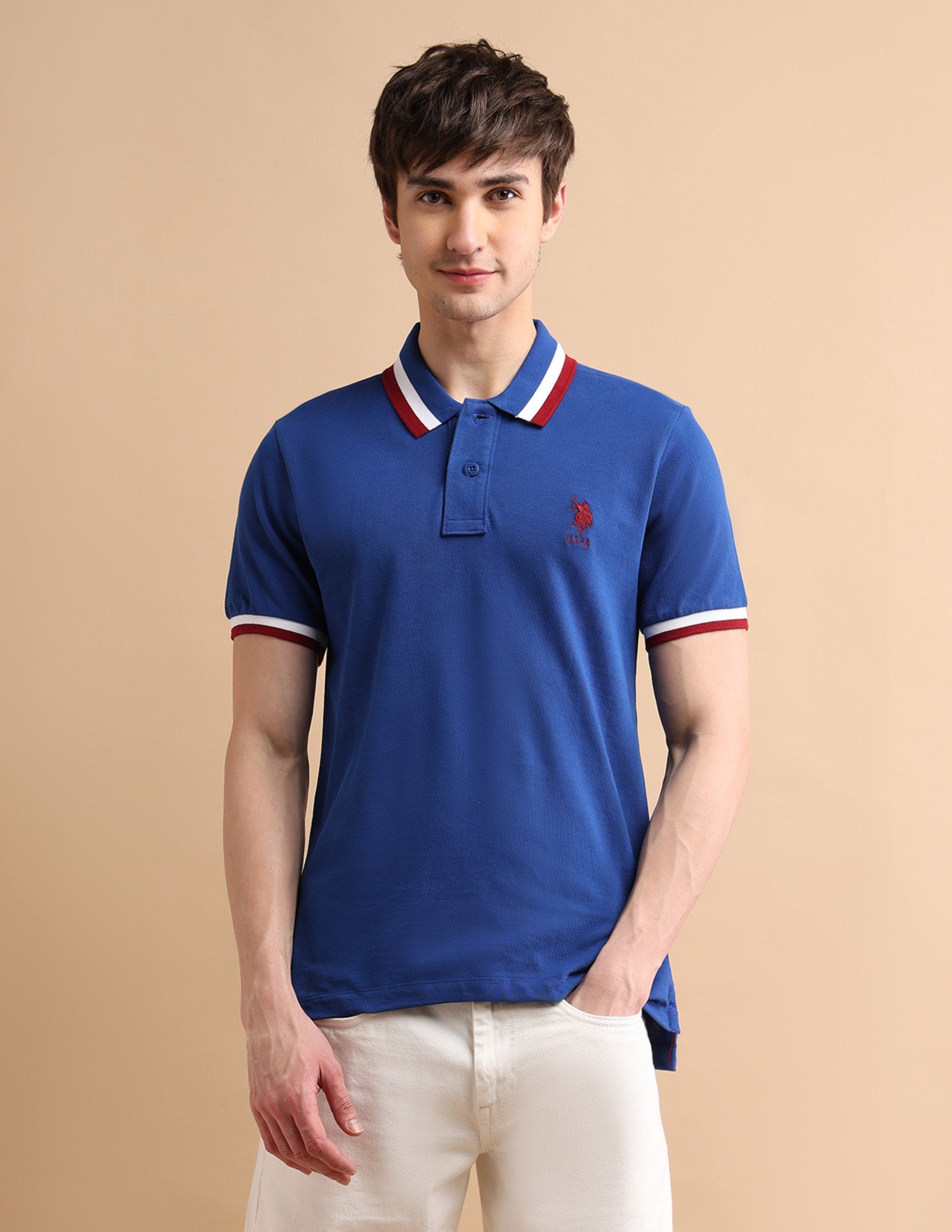 Heritage Tipped Polo Shirt Blue - U.S. POLO ASSN. | Large