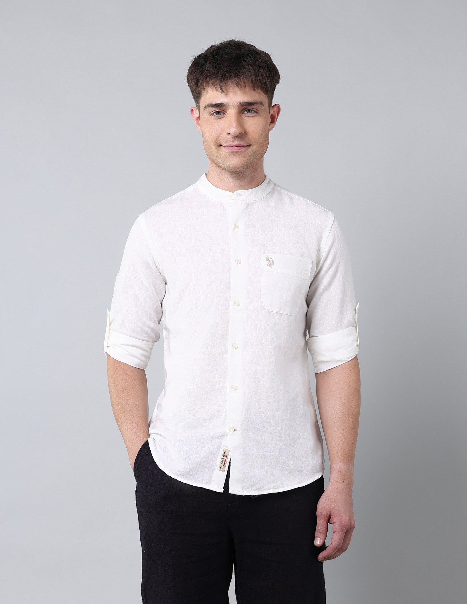 Solid Regular Fit Poplin Shirt White - U.S. Polo Assn. India | Large