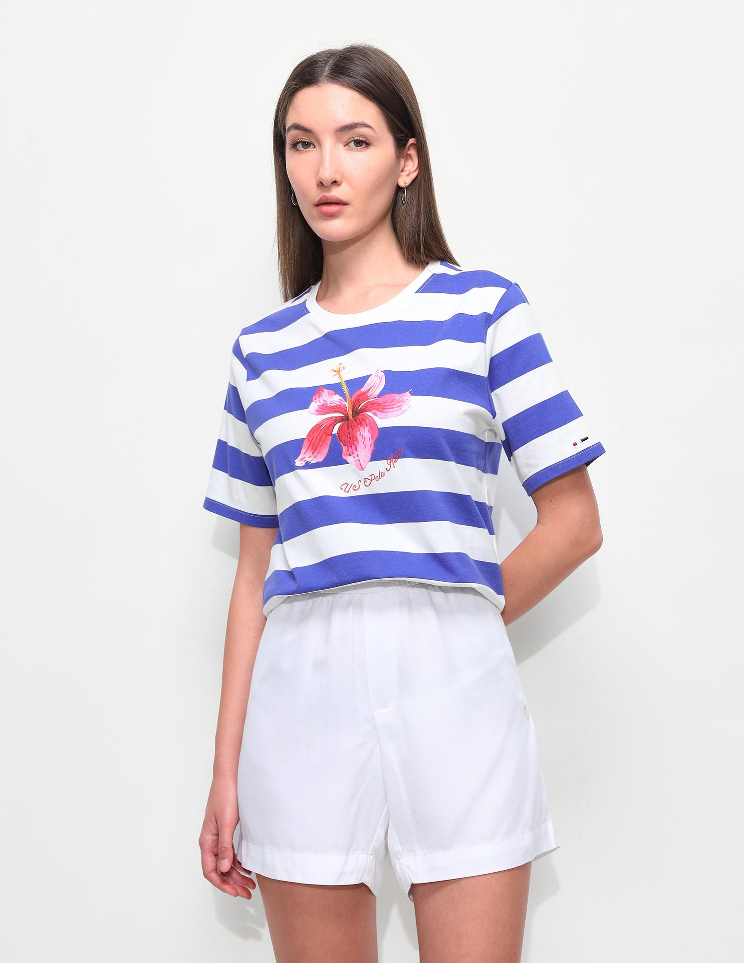 Horizontal Striped Relaxed Fit T-Shirt Blue - U.S. Polo Assn. India | Large