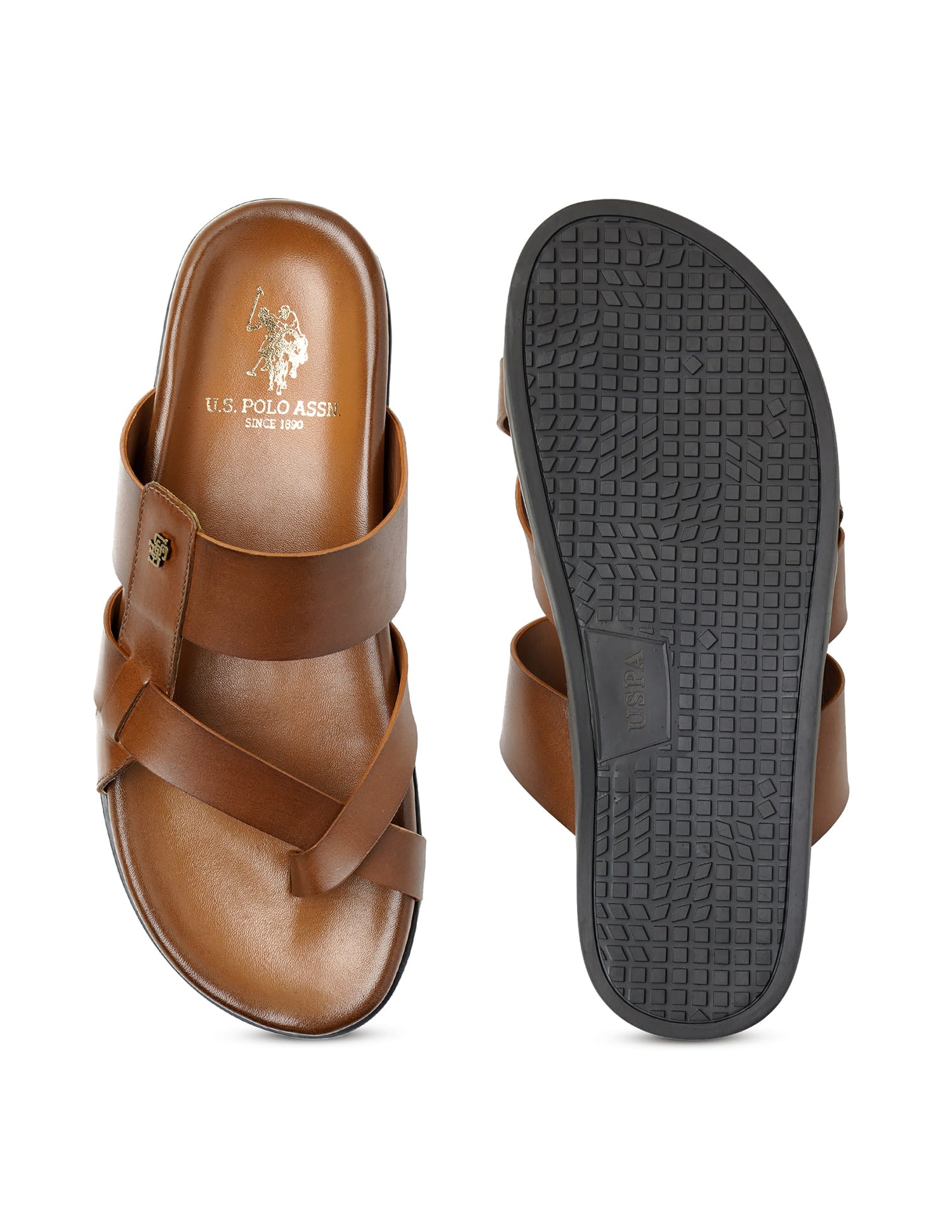 Buckle Strap Iker Sandals Brown - U.S. Polo Assn. India | Large