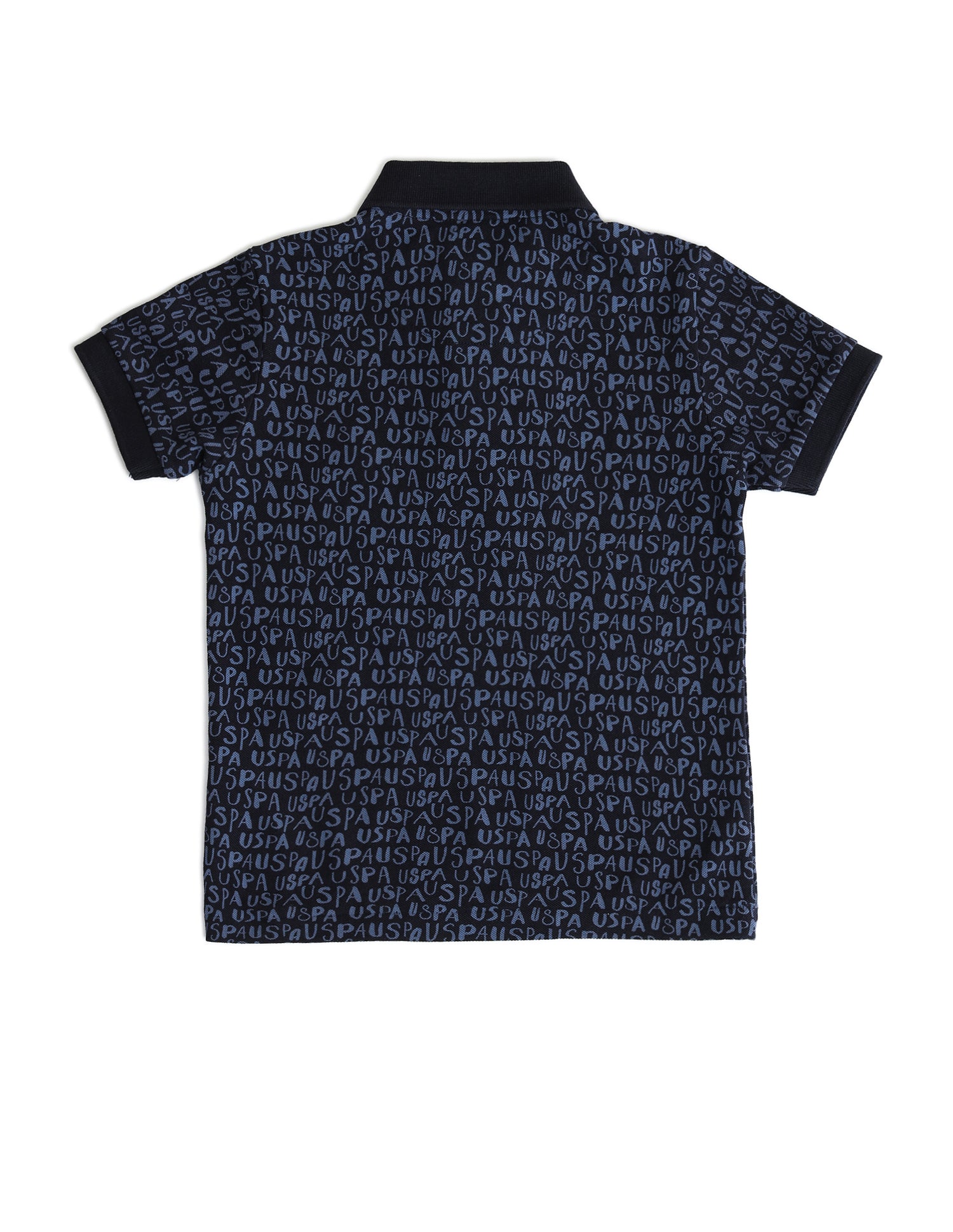 Boys Brand Printed Regular Fit Polo Shirts Navy - U.S. POLO ASSN. | Large