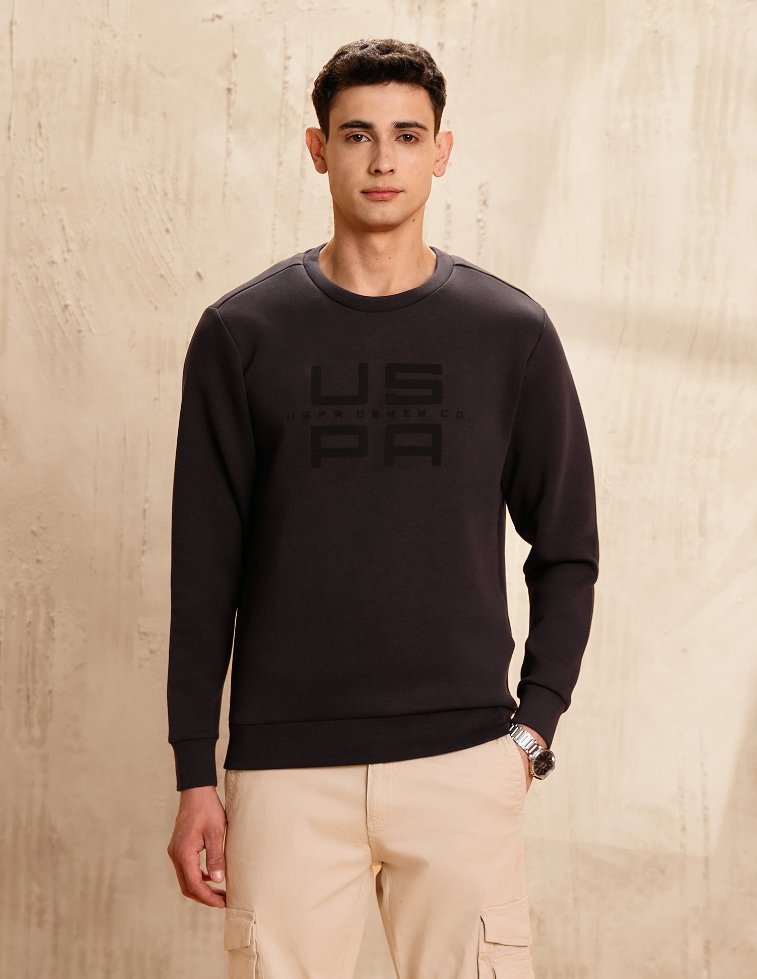 Legend Of Horseshoe Regular Fit Sweatshirt Dark Brown - U.S. POLO ASSN. | Large
