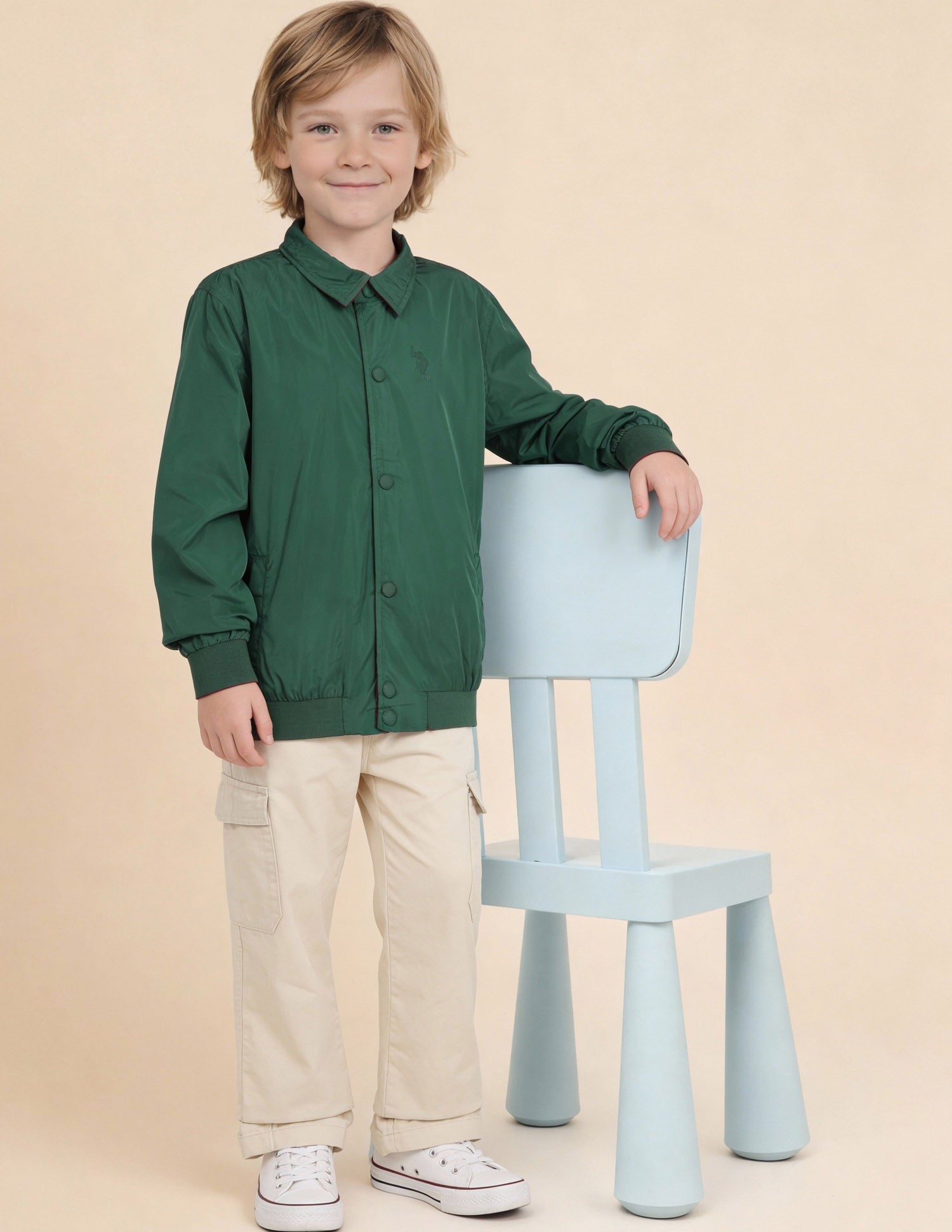 Boys Colourblocked Brand Embroidered Reversible Jacket Maroon - U.S. Polo Assn. India | Large