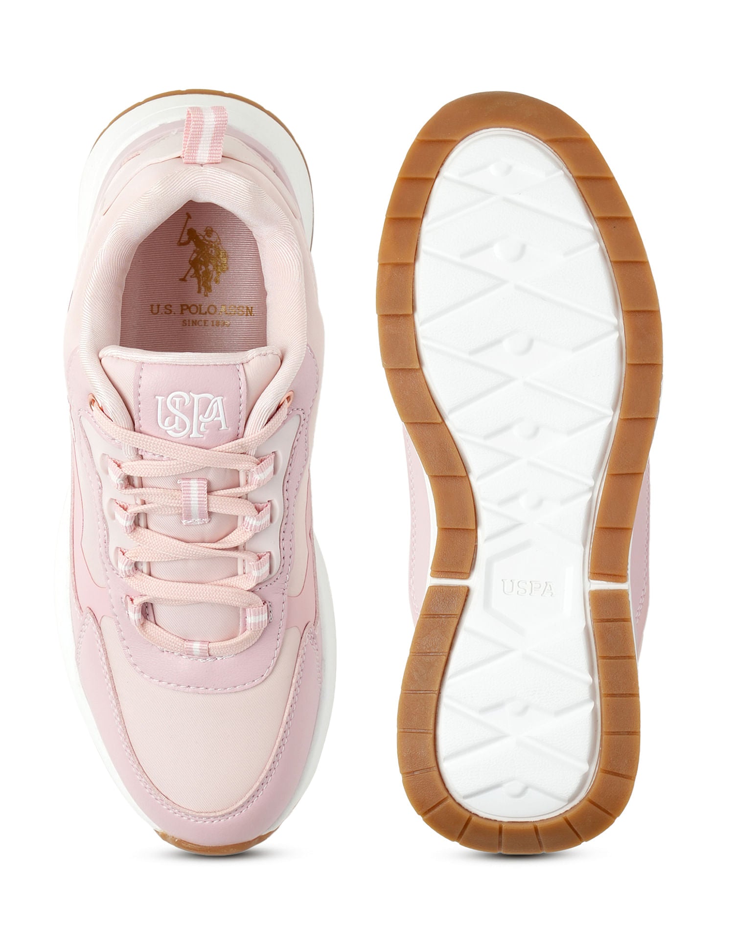 Women Colour Block Cassey Sneakers Pink - U.S. Polo Assn. India | Large