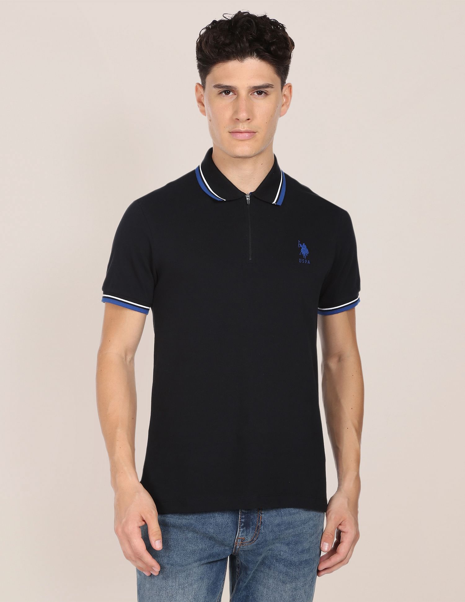 Tipped Zipper Polo Shirt – U.S. Polo Assn. India