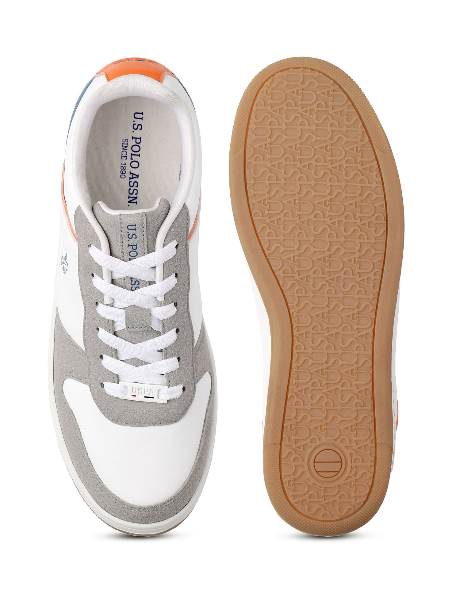 Men Joan Colourblocked Sneakers Off White - U.S. Polo Assn. India | Large