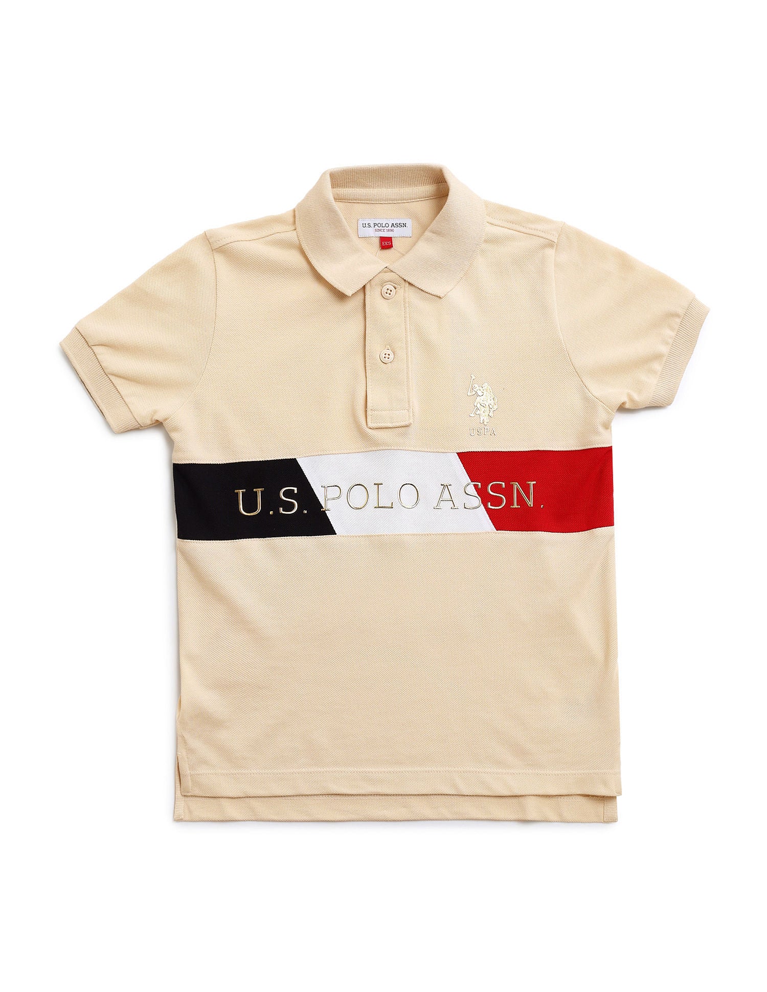 Regular fit Printed Polo Shirt Cream - U.S. Polo Assn. India | Large