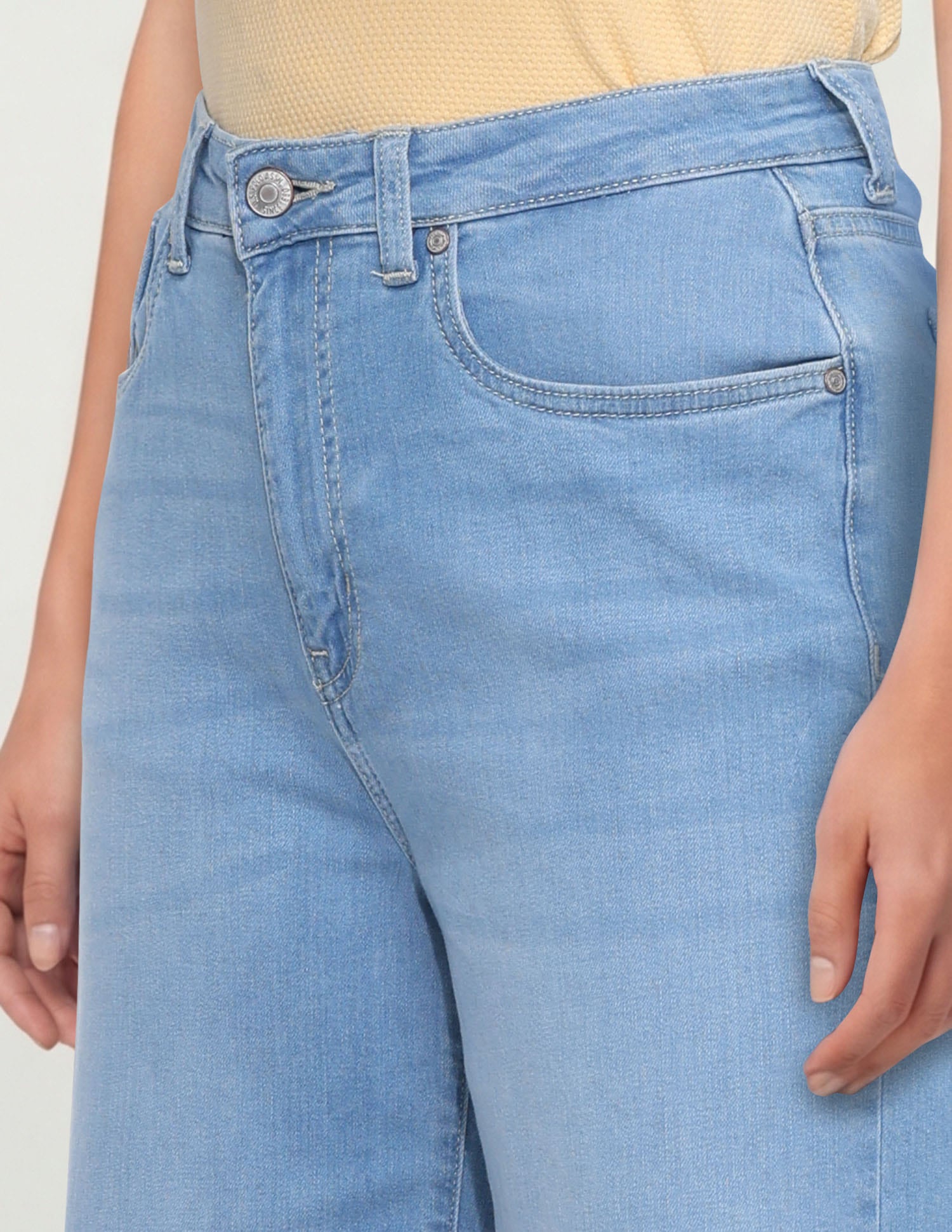 High Rise Wide Leg Fit Jeans Blue - U.S. Polo Assn. India | Large