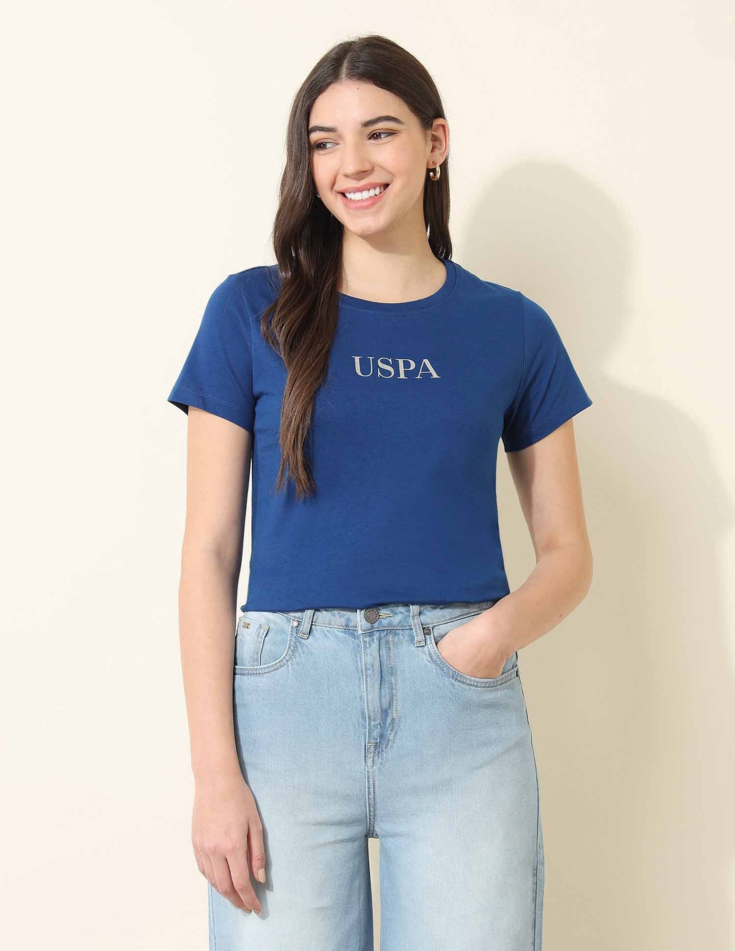 Regular Fit Brand Printed T-Shirt Royal Blue - U.S. POLO ASSN. | Large