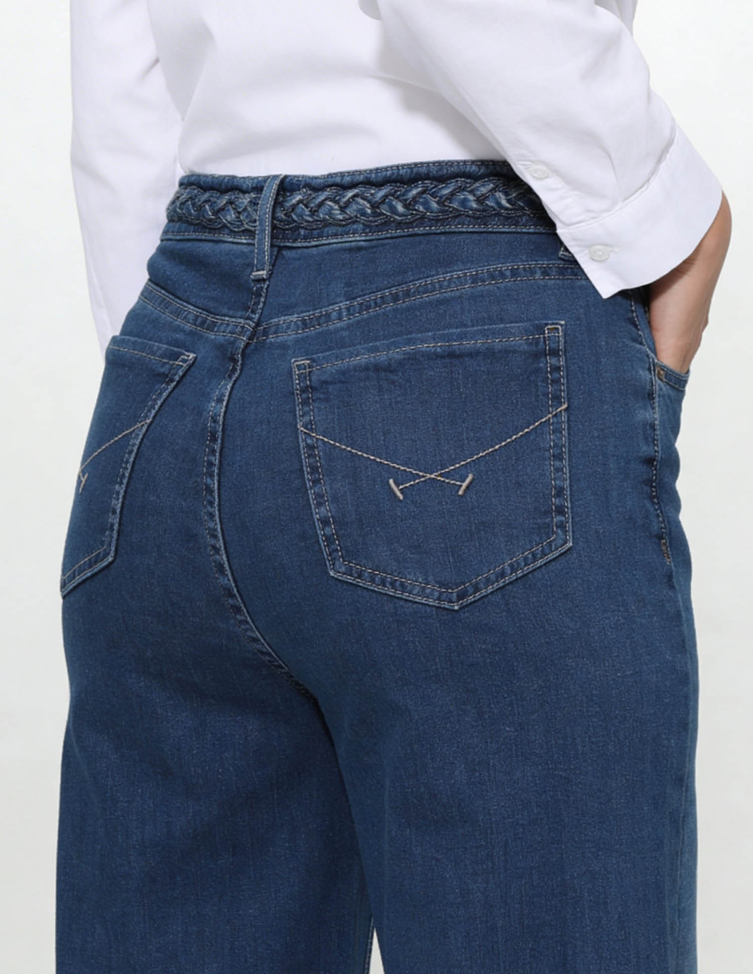 High Rise Wide Leg Fit Jeans Blue - U.S. Polo Assn. India | Large