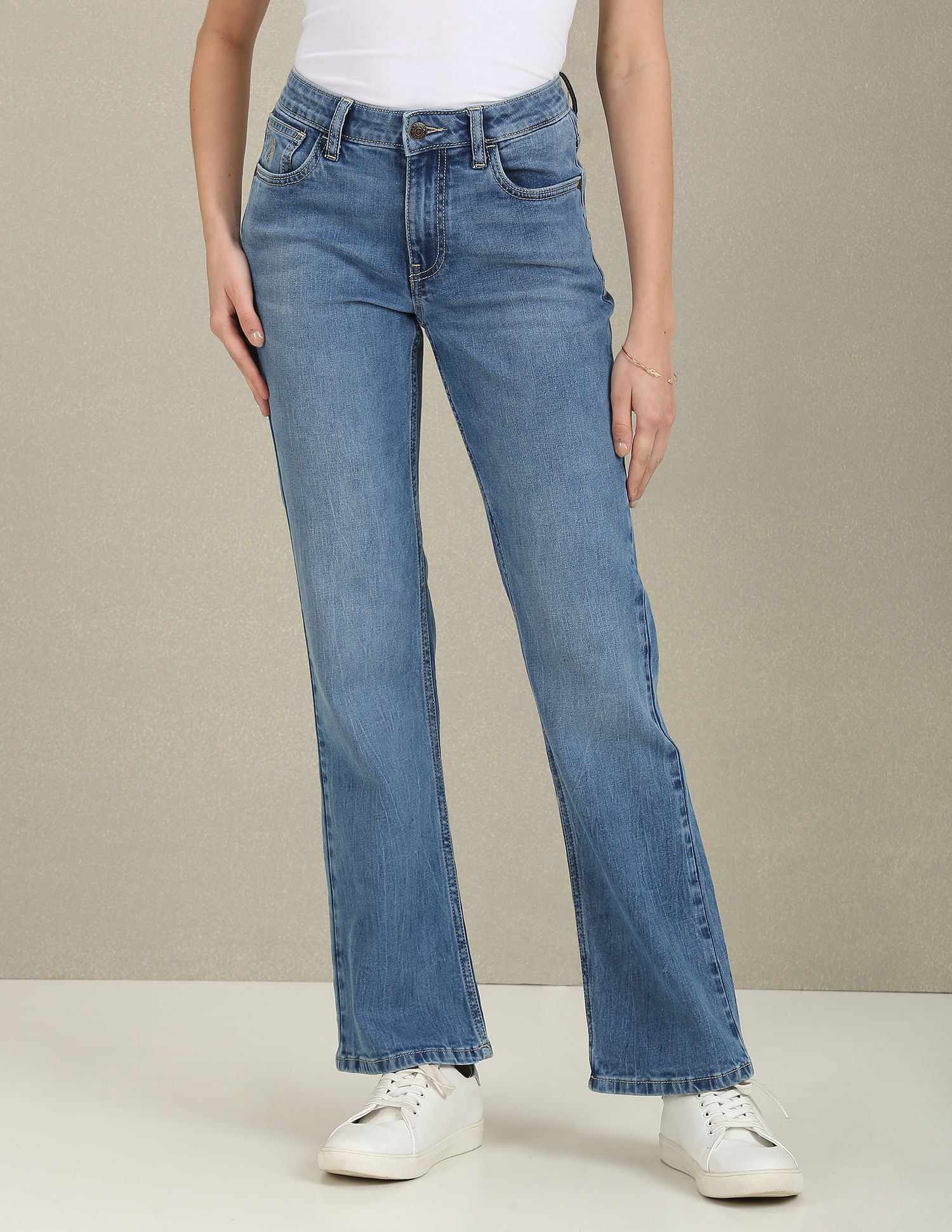 Bootcut Fit Mid Rise Jeans Blue - U.S. POLO ASSN. | Large