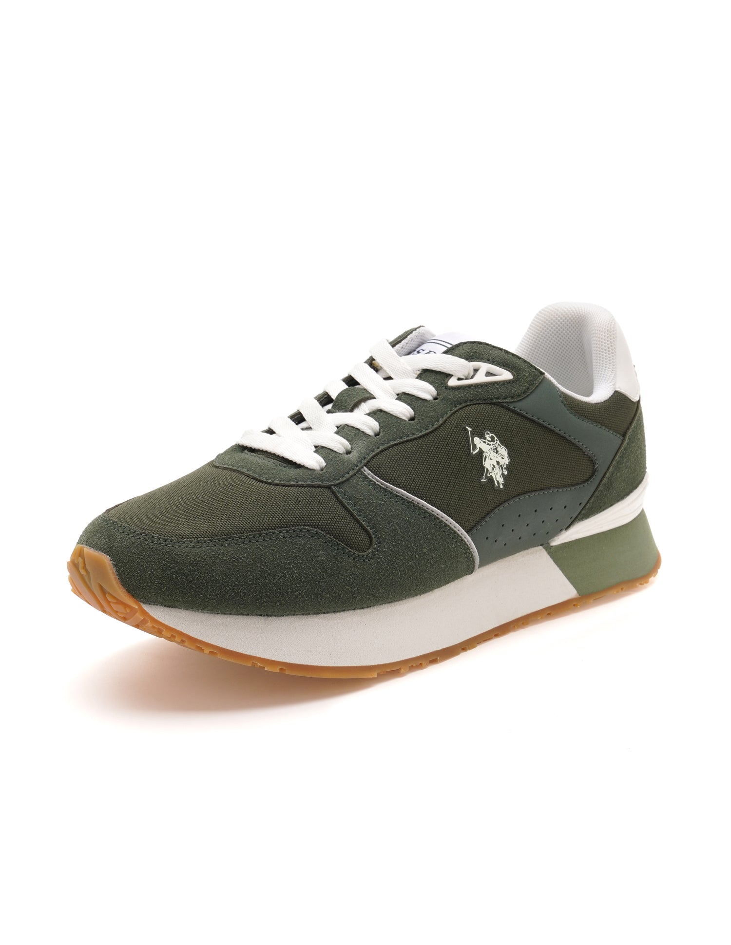 Men Aspen Green Retro Joggers Sneakers Green - U.S. Polo Assn. India | Large